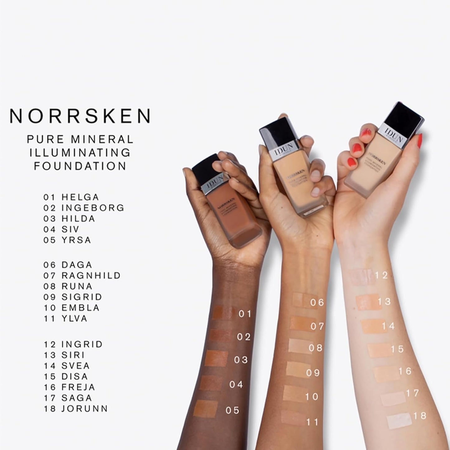Liquid Norrsken Foundation - Silky Smooth Coverage - Luminous, Dewy Finish for Dry and Dull Skin - Water Resistant and Vegan Makeup - 215 Embla - Warm Medium - 1.01 oz