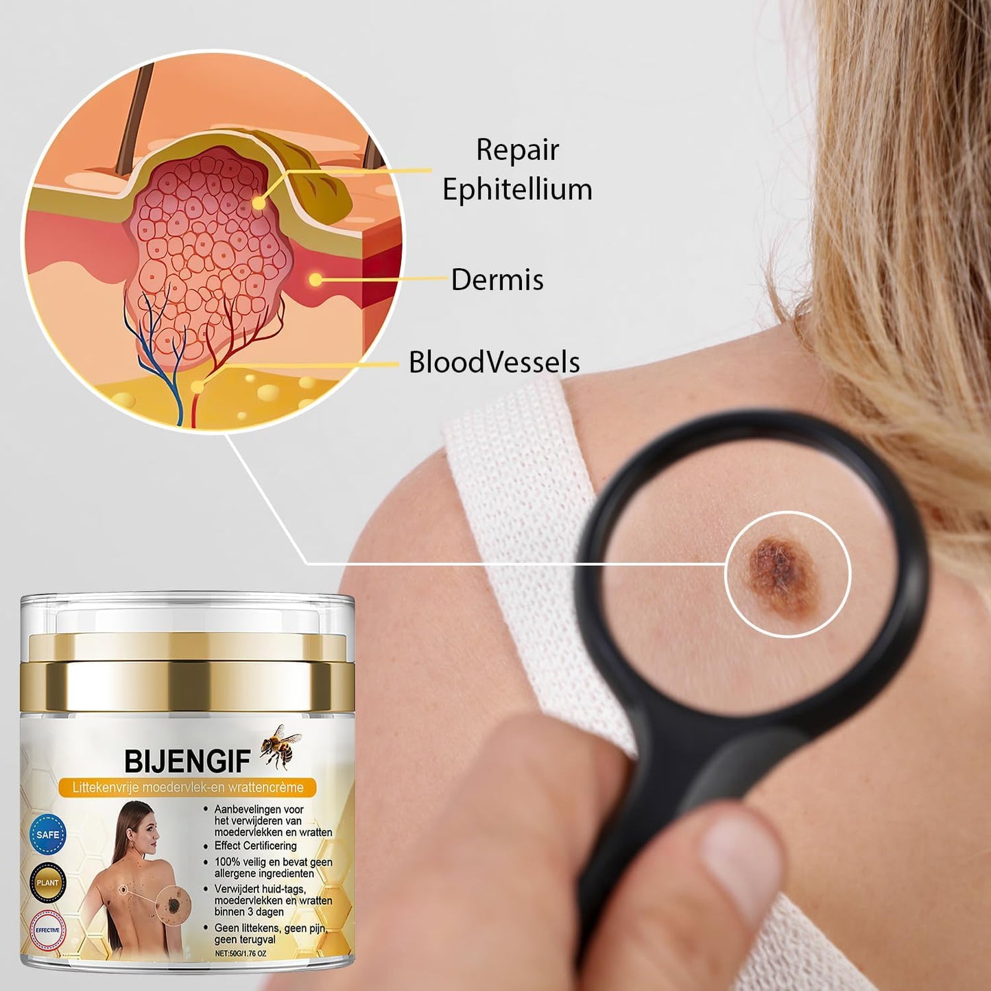 Bee Venom Cream for Removing and Repair, Moisturizing Cream for Men&Women (1Fl Oz)