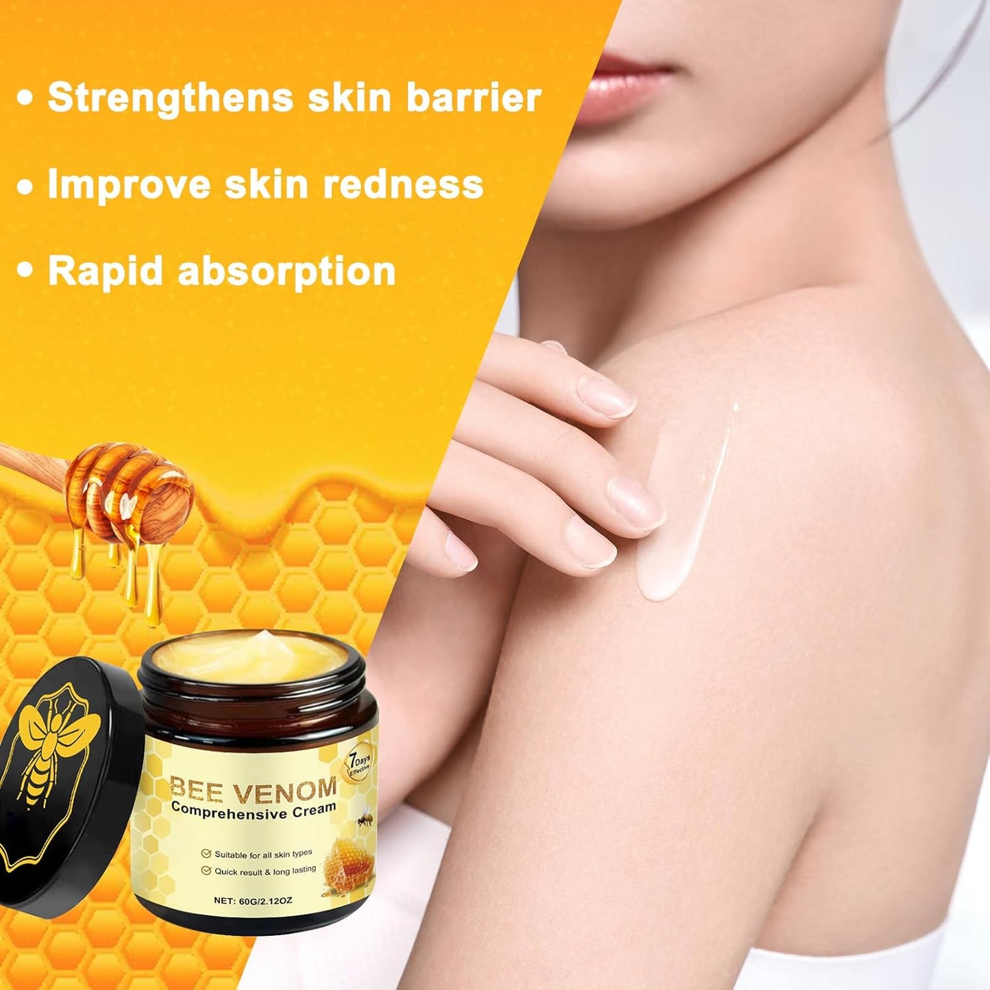 2PCS Bee Venom Comprehensive Cream,Bee Venom Hydrating Moisturizing Cream,for All Skin Types