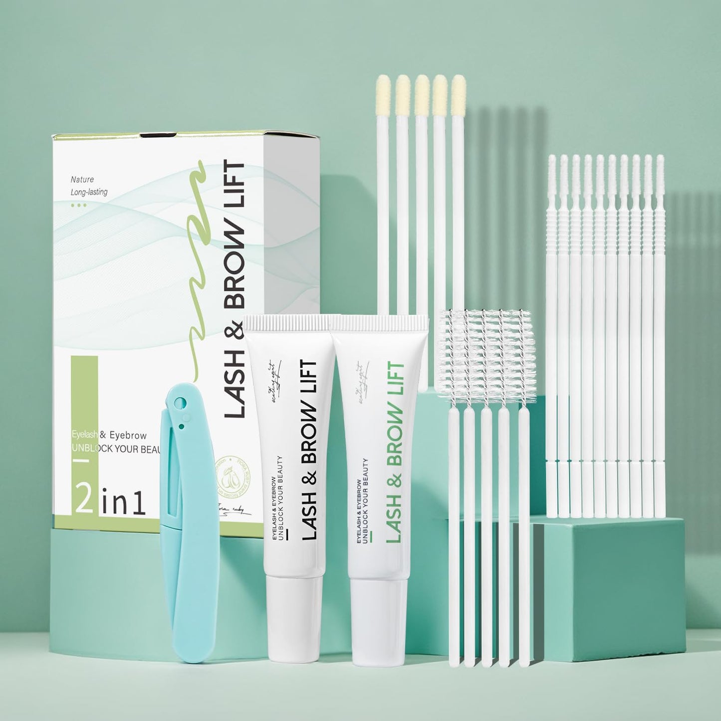 Lash Lift Kit for Eyelash Perm, Professional Lash & Brow Lift Gentle Formula for Long-Lasting Natural Curl & Self Lash Lifting, Brow Lamination Set for Salon-Quality Results at Home