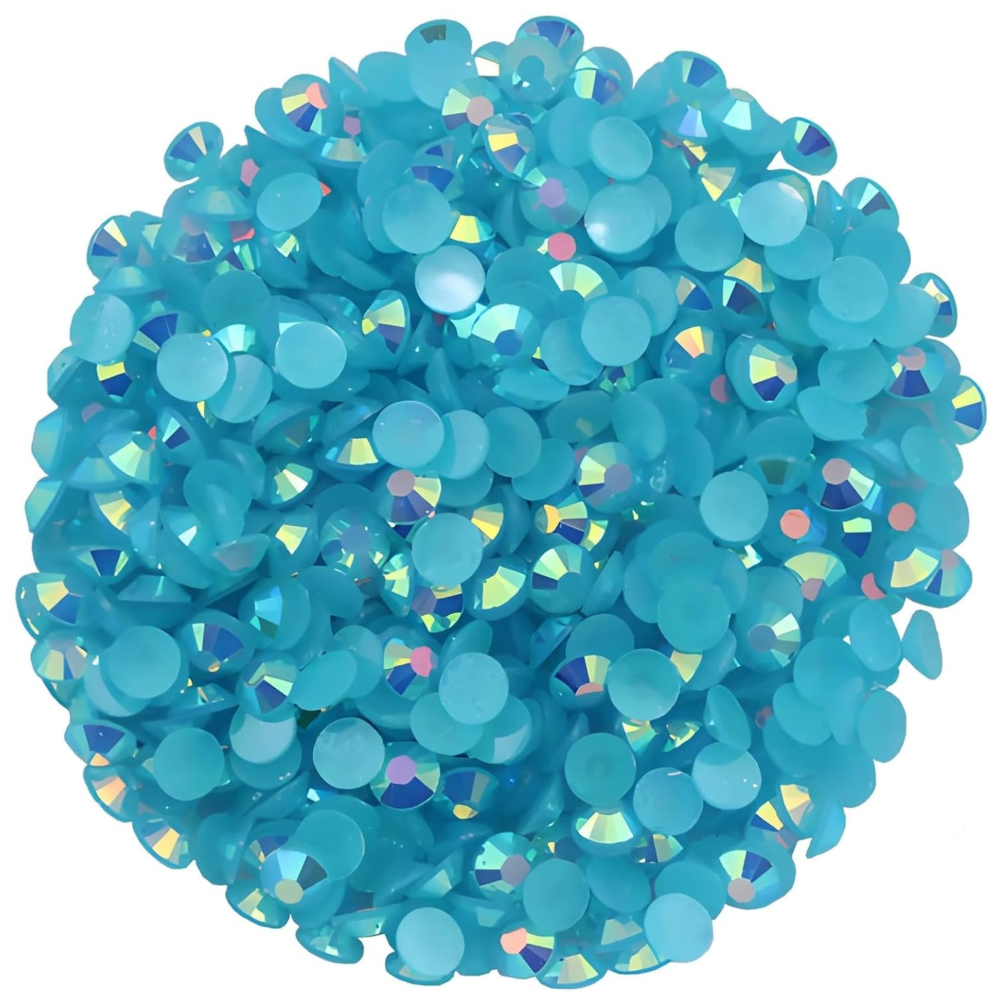 720 Pcs SS30 6mm Flatback Rhinestones for Nails Art Crafts Glitter Round Shine Gems AB Crystals DIY Clothes Shoes （Peacock Blue AB）