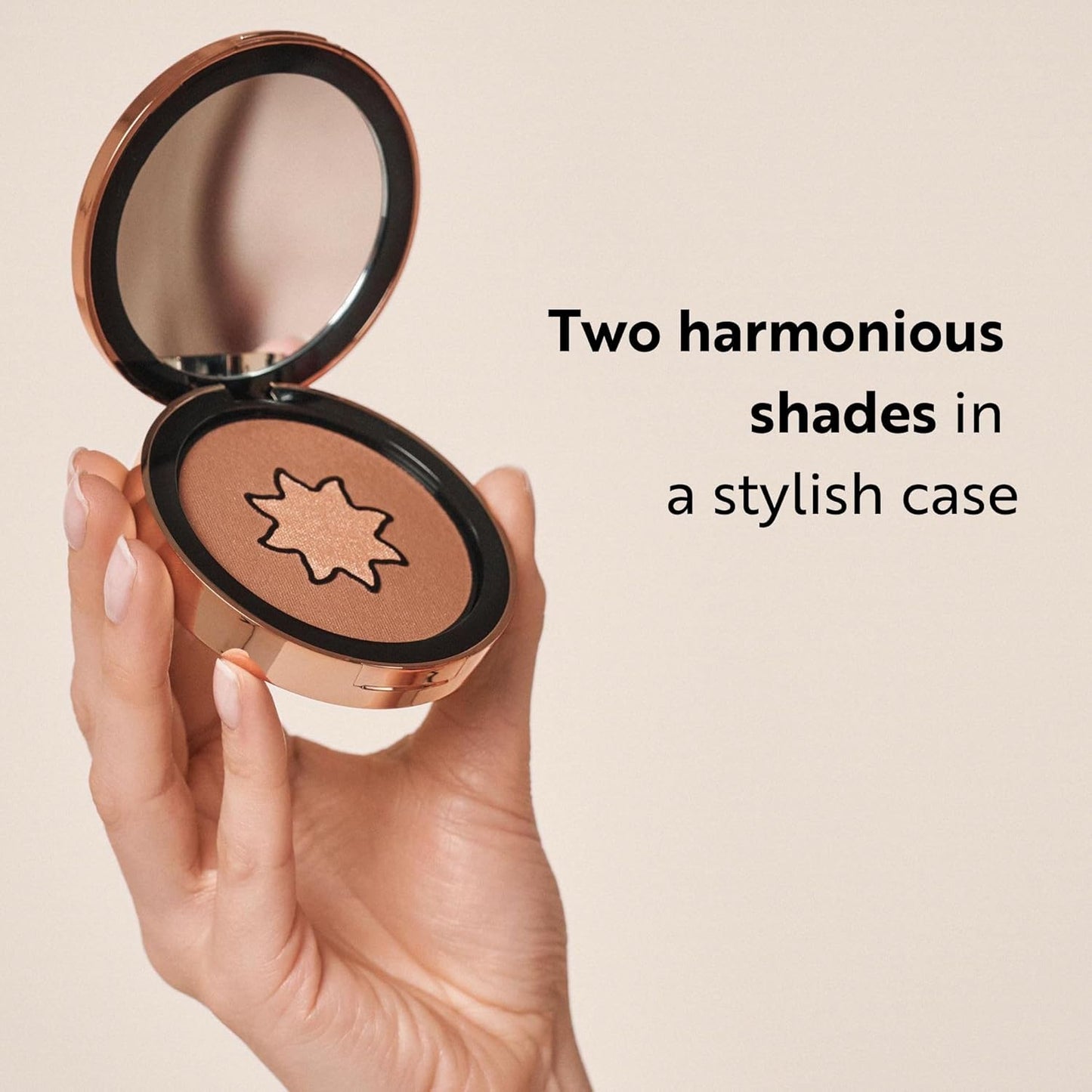 M. Asam MAGIC FINISH Satin Bronzer Amber & Walnut (0.22 oz) - 4-in-1 Bronzer Powder, Satin-Touch Texture, Creamy-Soft with Ultra-Fine Color Pigments, Vegan & Silicone-Free