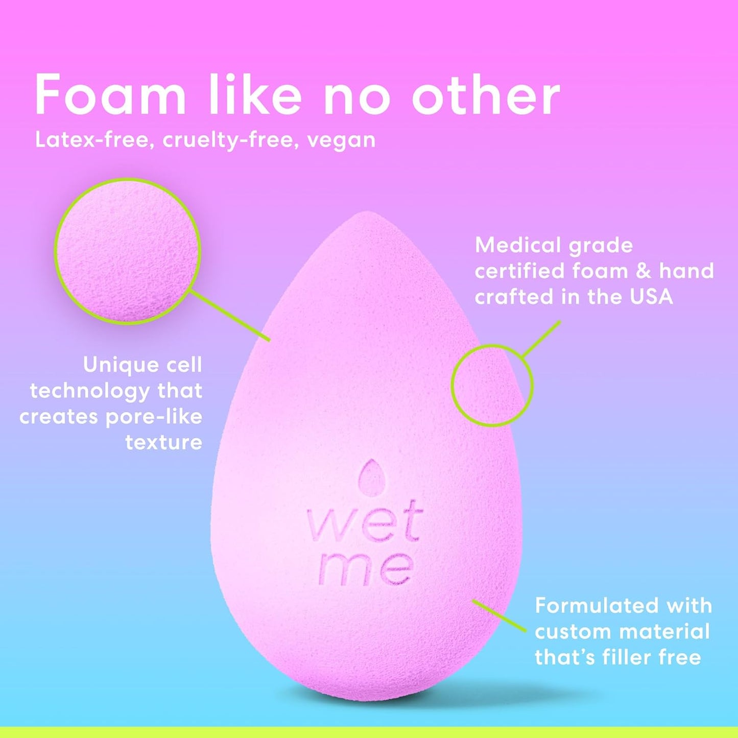 Beautyblender® | Wave Color Changing Blender Makeup Sponge | Blend Liquid Foundations, Powders and Creams | Streak Free Application | Vegan, Cruelty Free | Made in USA