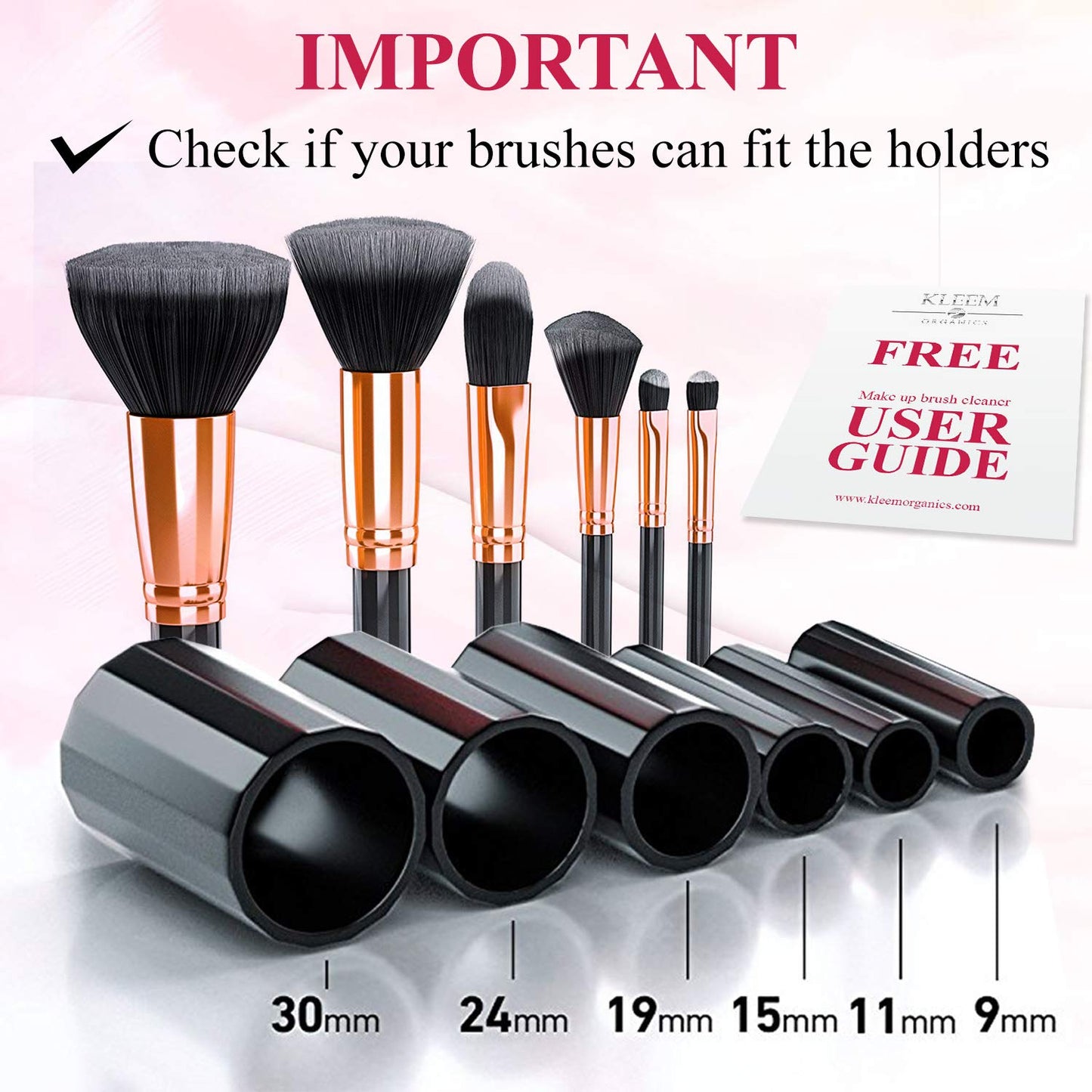 Electric Makeup Brush Cleaner Machine | Automatic Makeup Brush Washer & Spinning Dryer with Free Cleaner Shampoo | Dual-Fiber Bristles for Eyeshadow & Foundation | Made in USA | Black