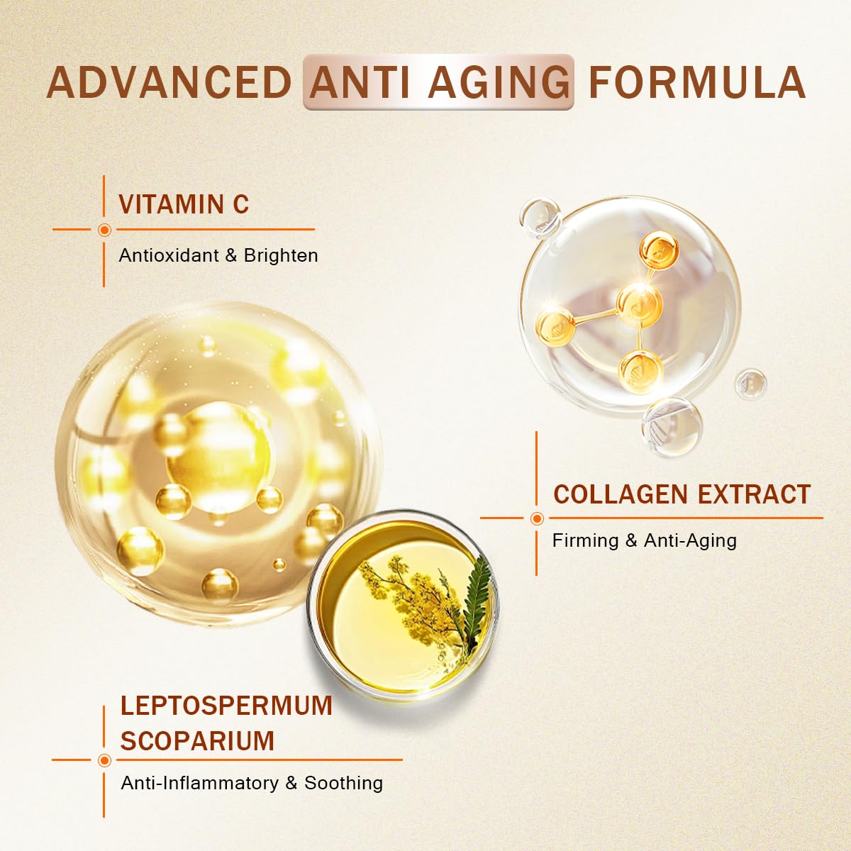 Vitamin C Serum for Face with Hyaluronic Acid, Boost Skin Collagen, Brightening, Antioxidant, Anti-Aging, Hydrate & Plump, Improve Appearance of Dark Spots, Tone, Fine Lines Facial Serum 30ml/1 fl oz