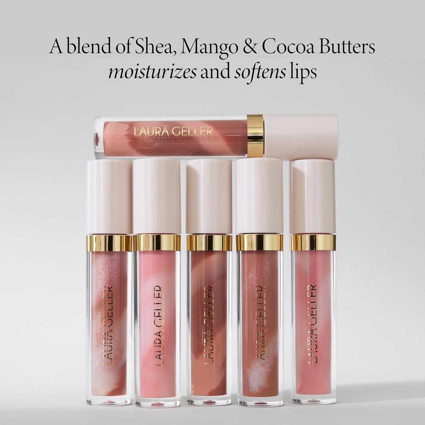 LAURA GELLER NEW YORK Italian Marble Glossy Lip Tint - Moisturizing Lip Gloss - Enriched with Shea, Mango and Cocoa Butters (01 Brunch Mimosa)