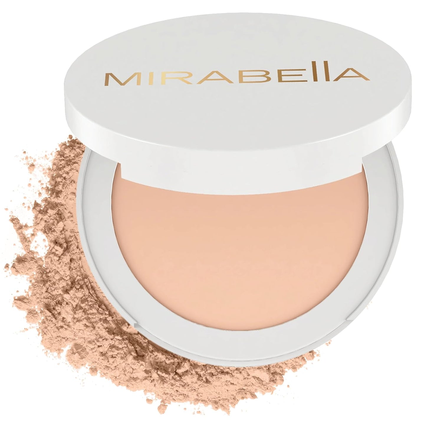 Mirabella Invincible All Skin Pure Pressed Powder Foundation - Buildable Mineral Foundation & Blurring Matte Finishing Powder - Medium M9