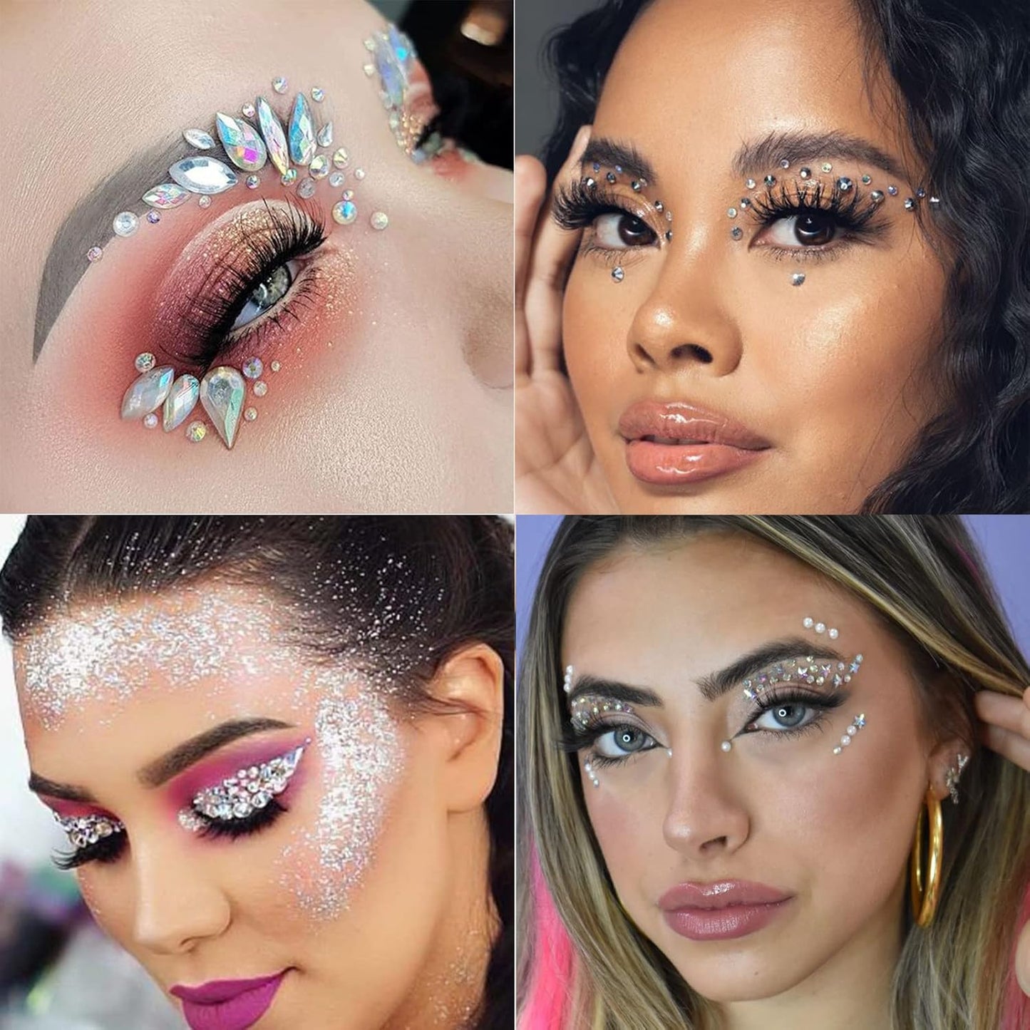 Nail Art Rhinestones Flatback Rhinestones Nail Charms Fine Glitter Nail Art Supplies Mixed AB Crystals Nail Gems 1mm Glitter Powder Luxury Design Nail Accessories for Women Nail Decorations.