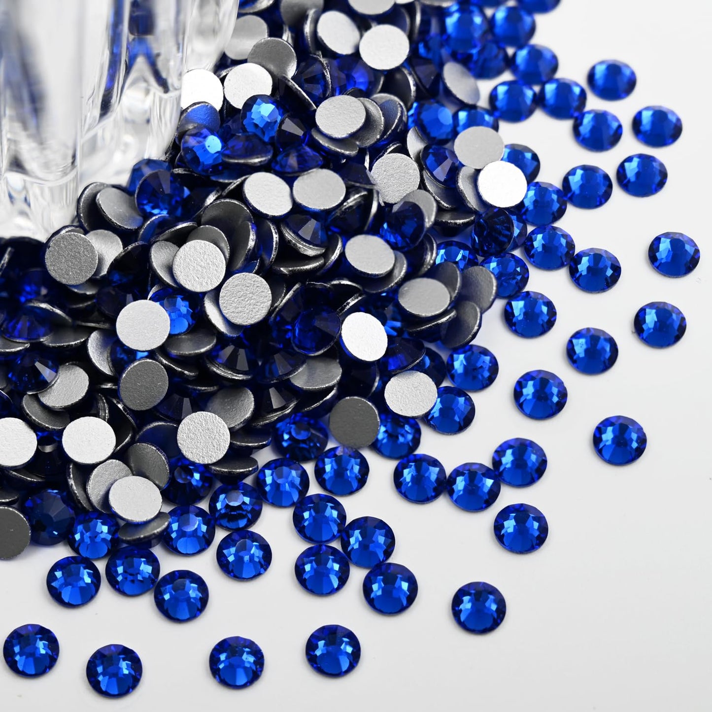 Flatback Glass Rhinestones,Bedazzler Gems 1440pcs Non Hotfix Crystal Rhinestones for Nail Charms Crafts Clothes Tumblers,Sapphire,SS20