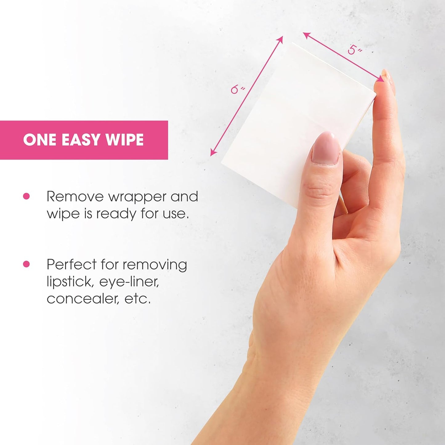 Diamond Wipes Face Cleansing and Waterproof Makeup Remover Wipes, Case of 250 Wipes, Alcohol Free Wipes with Vitamin E