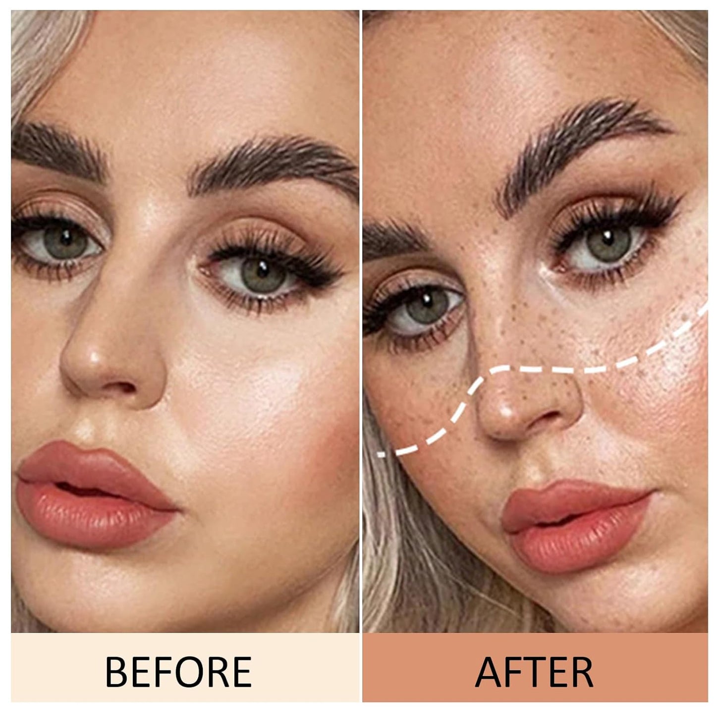 Erinde 2PCS Freckle Pen, Natural Lifelike Freckle Makeup Pen Magic Freckle Color, Waterproof Longlasting Soft Dot Sopt Pen for Natural Effortless Sunkissed Makeup, Dark Brown