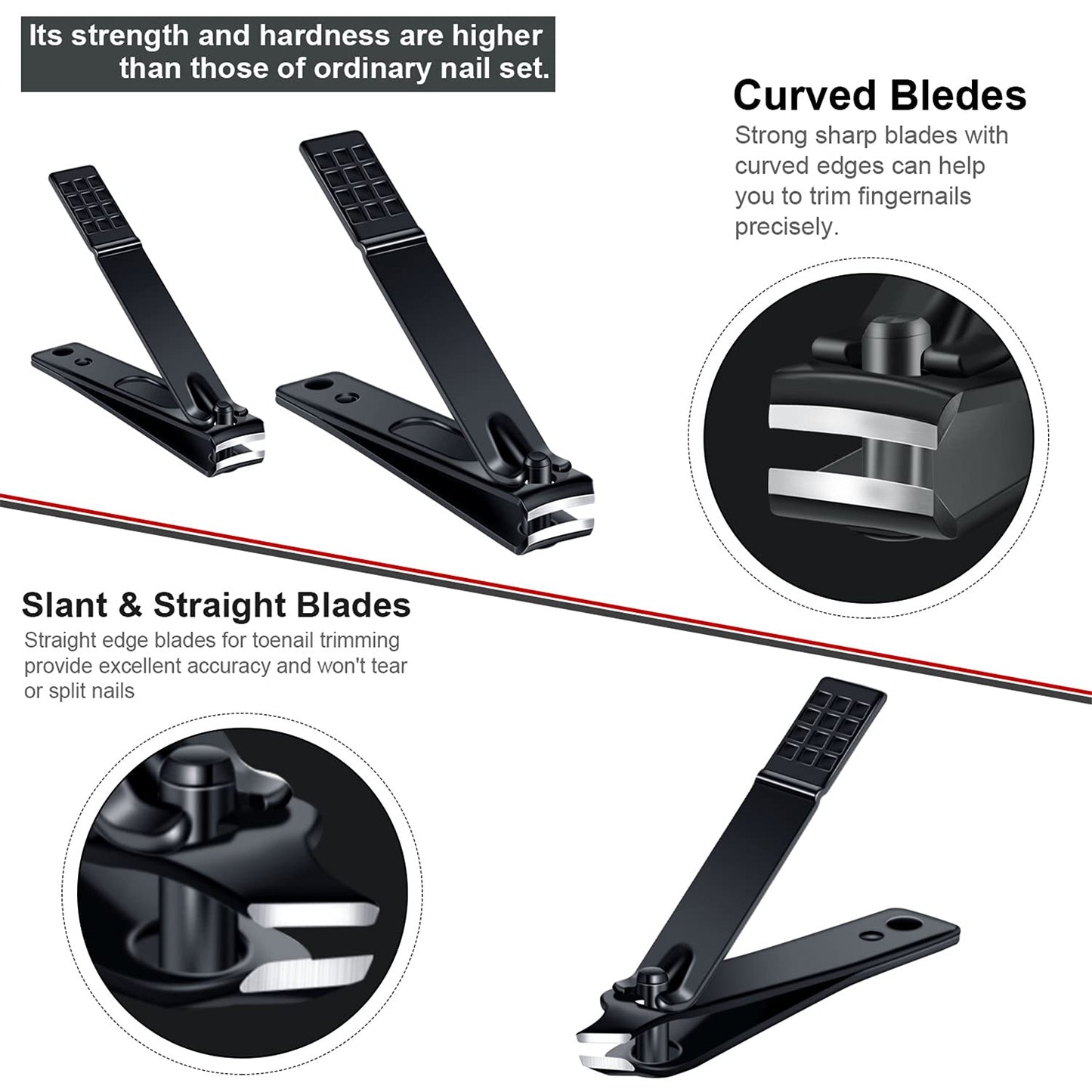 Manicure Set Professional Nail Clippers Kit Pedicure Care Tools- Stainless Steel Women Grooming Kit 18Pcs for Travel or Home (Red)