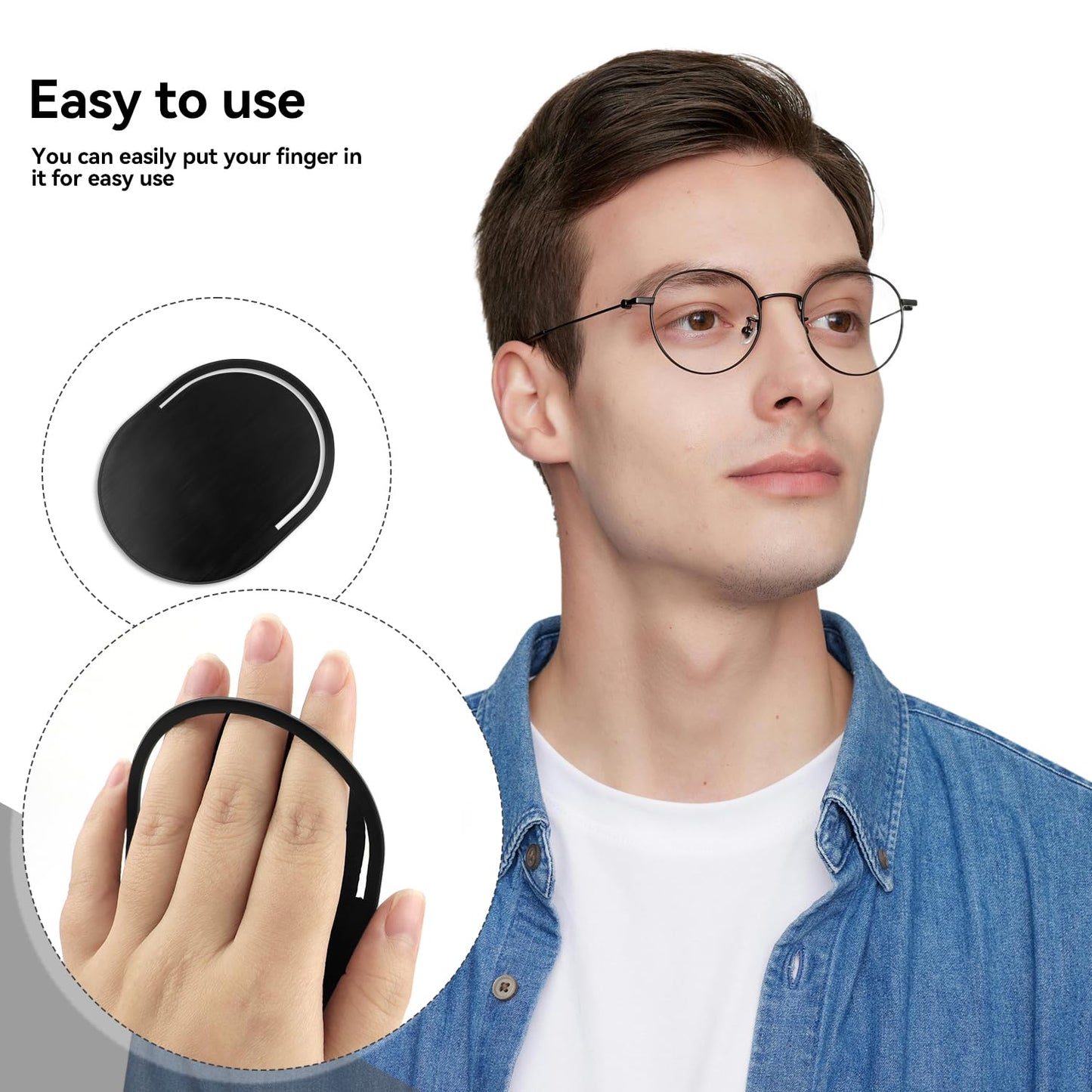 Pocket Palm Combs, Massager Hair Brush Comb Palm Combs for Men Beard Brush, Black pocket brush (10 Pcs Palm Type)