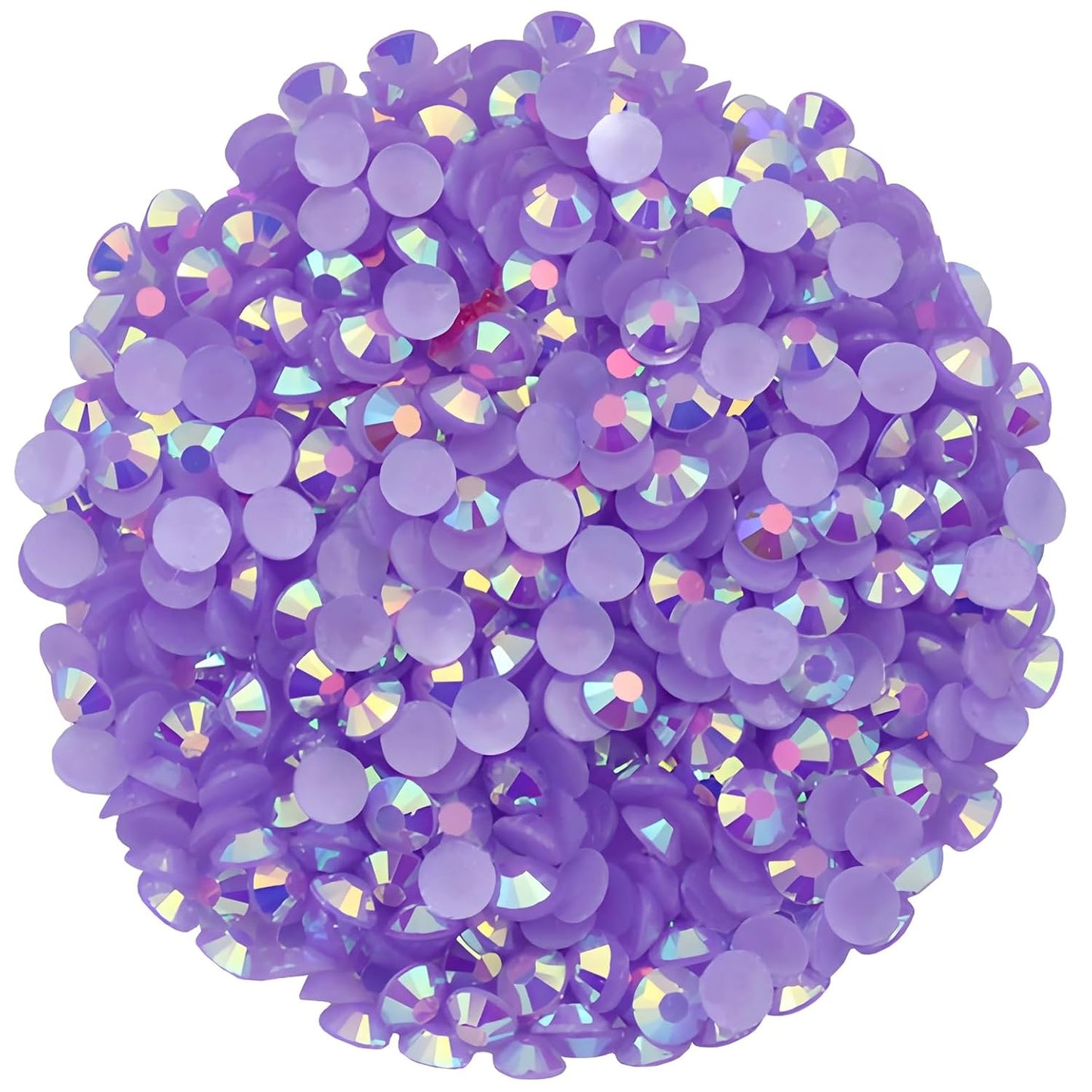 4500 Pcs SS12 3mm AB Flatback Rhinestones for Nails Art Crafts Glitter Round Shine Gems Crystals DIY Clothes Shoes （Purple AB）