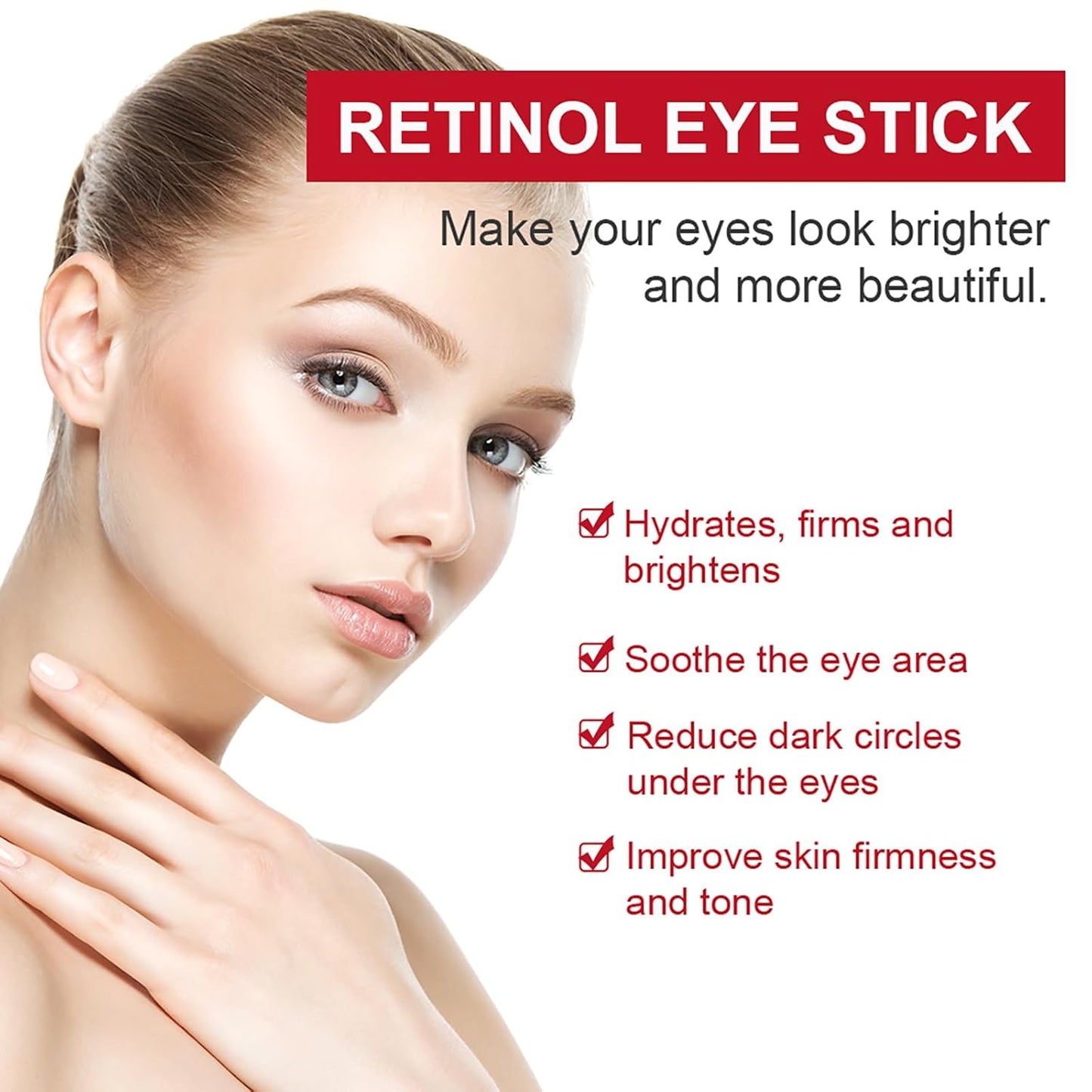 Retinol Eye Stick With Collagen,Hyaluronic Acid For Dark Circle, Wrinkles,Visible Results in 3-4 Weeks,Anti Aging Under Eye Cream, Retinol Eye Cream For Puffiness and Bags Reduces Fine Lines