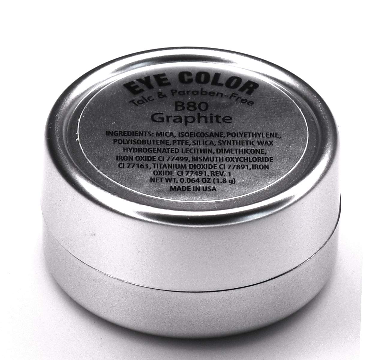 Graphite Grey Navy Smokey Shimmering Pressed Powder Single Vegan Eyeshadow; Talc, Paraben & Cruelty Free