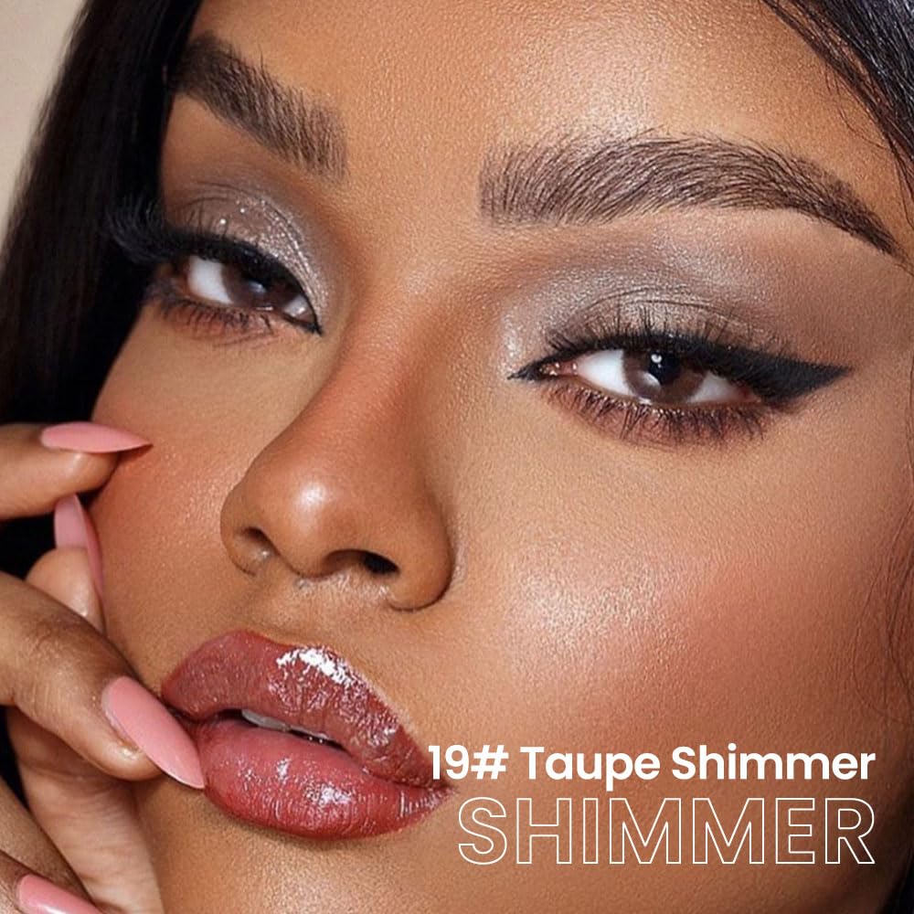 evpct 2Pcs Cream Eye Shadow Brightener Sticks Set for Eyes, Caramel Matte Pencil Eye shadow Applicator Stick Pen Palette Makeup Waterproof sombras en crema para ojos 19 + 22