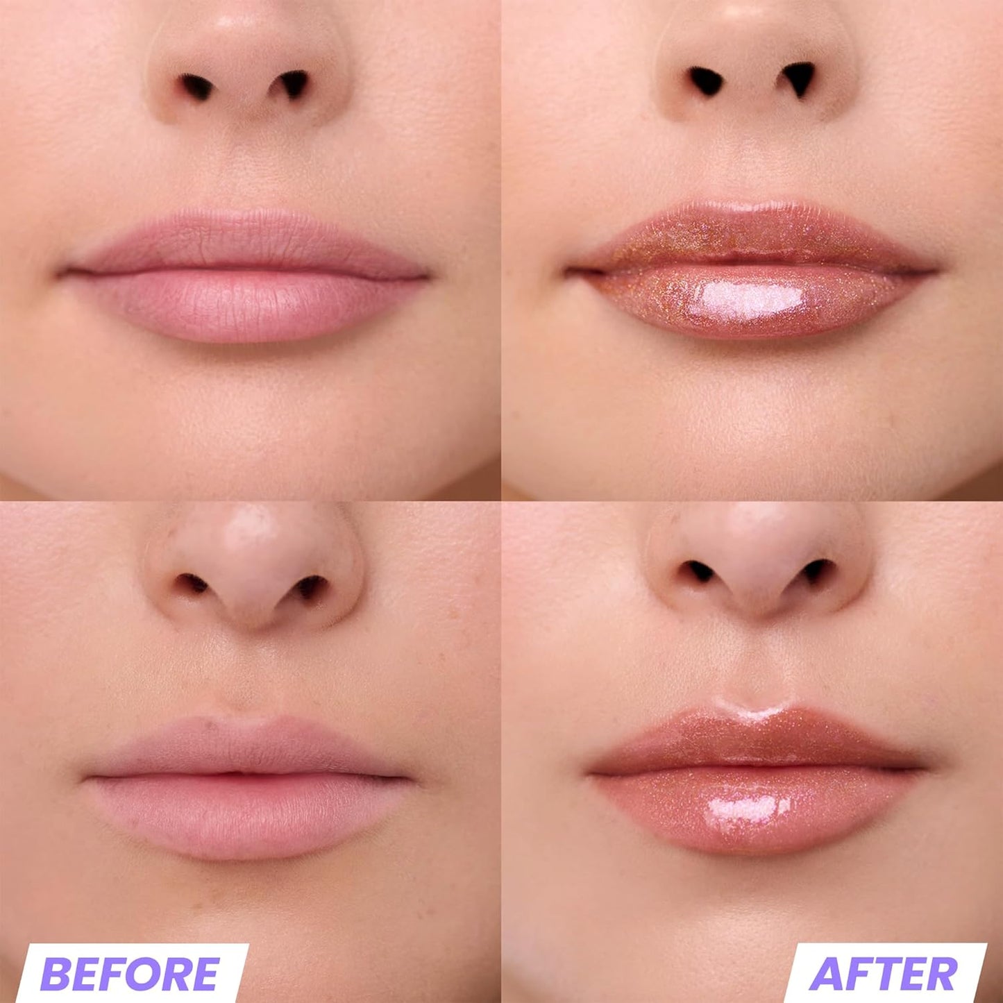 Wonderskin Lip Gloss Blading Top Gloss, Gold Glitter Lip Gloss, Hydrating and High Shine Finish Lip Makeup (Gold Glitter)