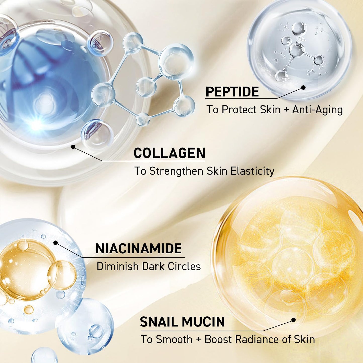 CITYGOO Snail Eye Stick for Dark Circles: Anti Wrinkle Snail cream Eye Puffiness Treatment (Snail Eye Stick)