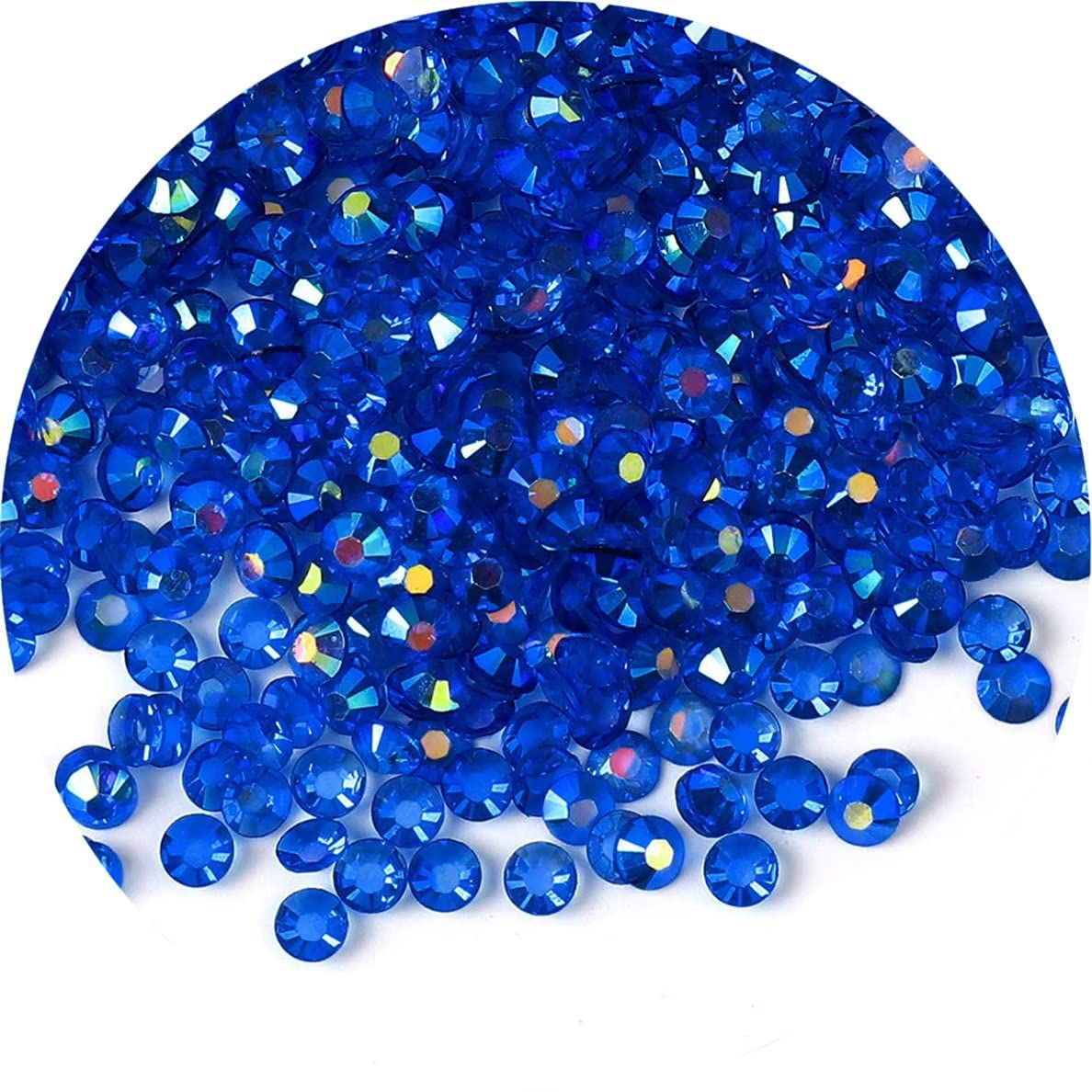 4500 Pcs SS12 3mm AB Flatback Rhinestones for Nails Art Crafts Transparent Glitter Round Gems Crystals DIY Clothes Shoes(Clear Sapphire AB)