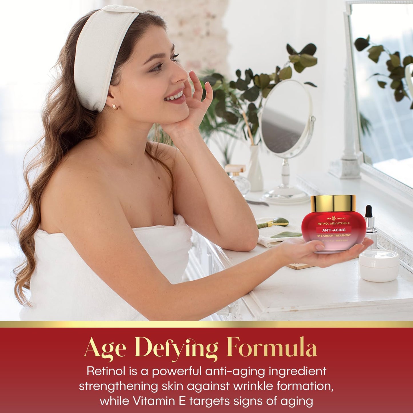 Retinol and Vitamin E Anti Aging Eye Cream - Provides Vital moisture to Eye Area - Helps reduce Puffines, Fine Lines & Crow's Feet - Skin Care Made in Korea - 1.0 FL.OZ.