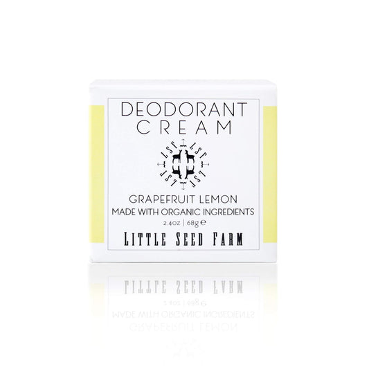 Little Seed Farm All Natural Deodorant Cream, Aluminum Free Deodorant for Women or Men, 2.4 Ounce - Grapefruit Lemon
