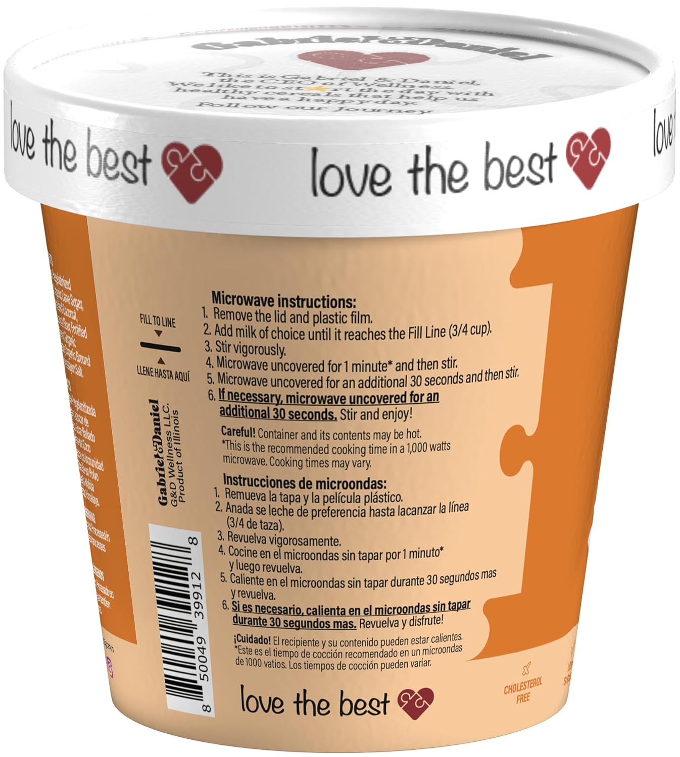 Gabriel & Daniel Gluten Free Instant Cream of Corn with Coconut – Non-GMO, Pure and Wholesome Hot Cereal – Creamy Texture with Mazamorra – Microwave Cup for a Nourishing and Easy Breakfast (Pack of 12)