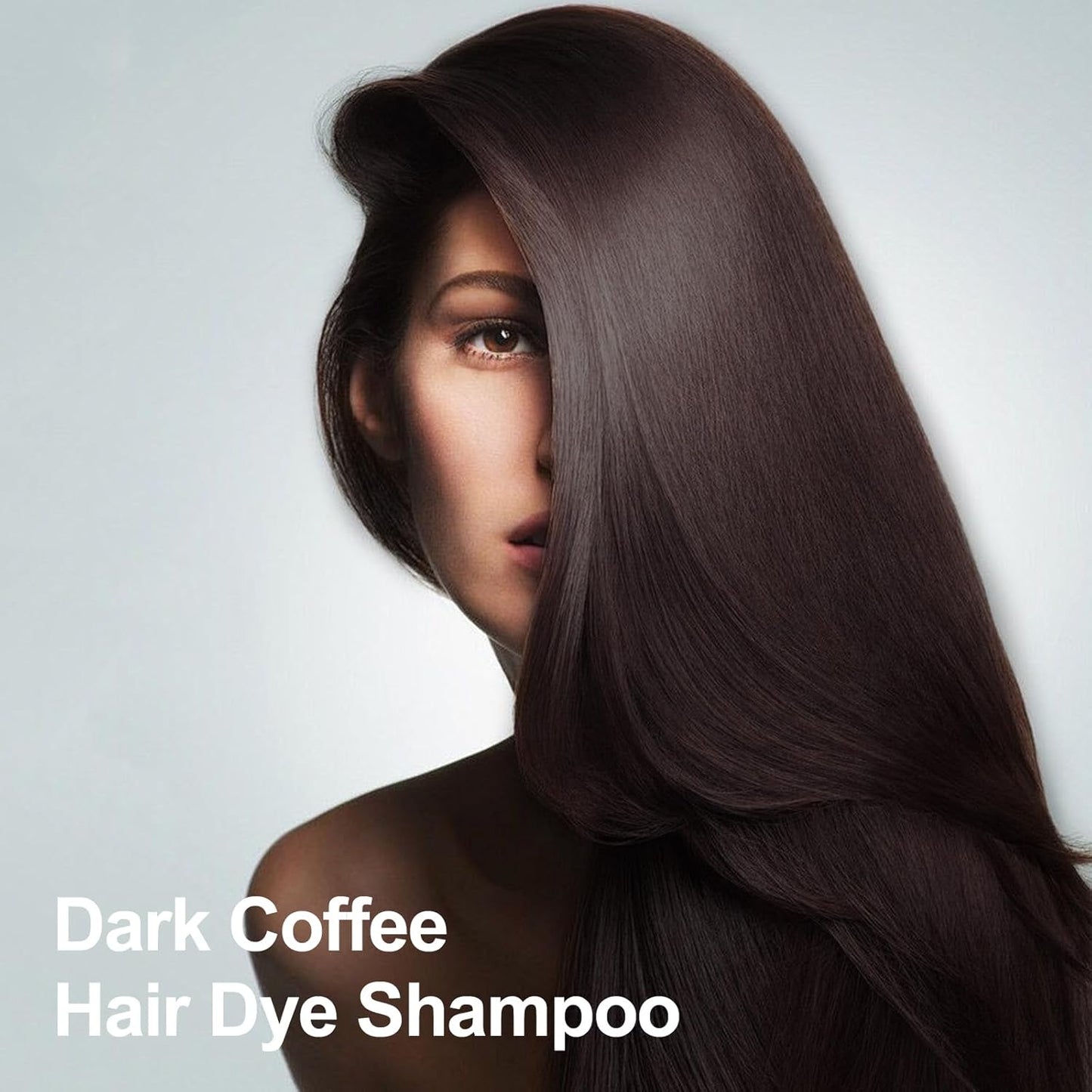 Hair Dye Shampoo 3 in 1, Dark Coffee Hair Dye 16.9 FL Oz, Hair Shampoo, Semi-Permanent Hair Color Shampoo Lasts 30 Days (Dark Coffee)
