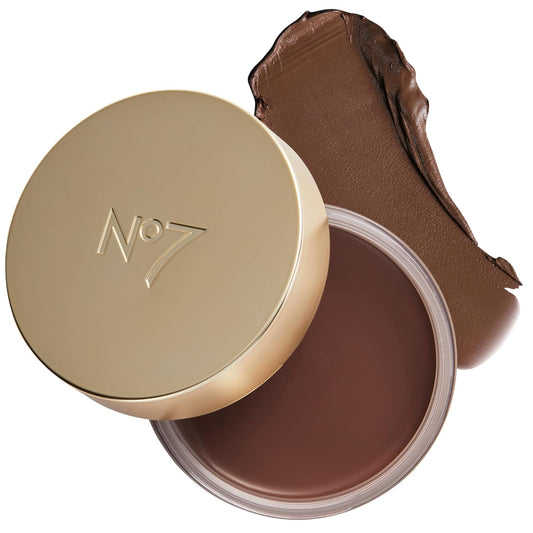 No7 Pro Artist Soft Glow Cream Bronzer Makeup - Blendable Bronzer Cream with a Lightweight Formula - Customizable Face Makeup for a Natural, Sun-Kissed Glow - Deep (1.26 Oz)