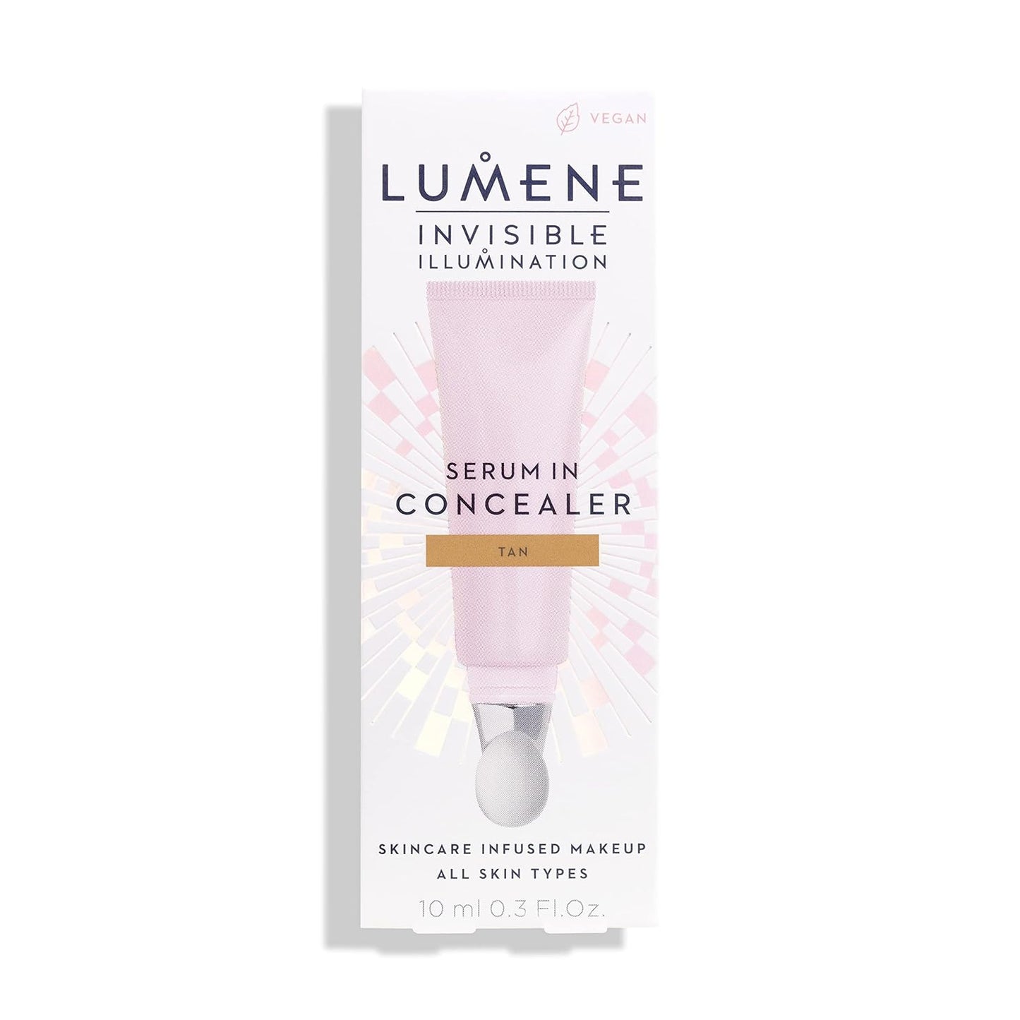 Lumene Invisible Illumination Serum in Concealer - Vitamin E Hydrating Concealer - Lightweight Color Corrector for Dark Circles - Multi-Use Makeup Hybrid - Tan (10ml)