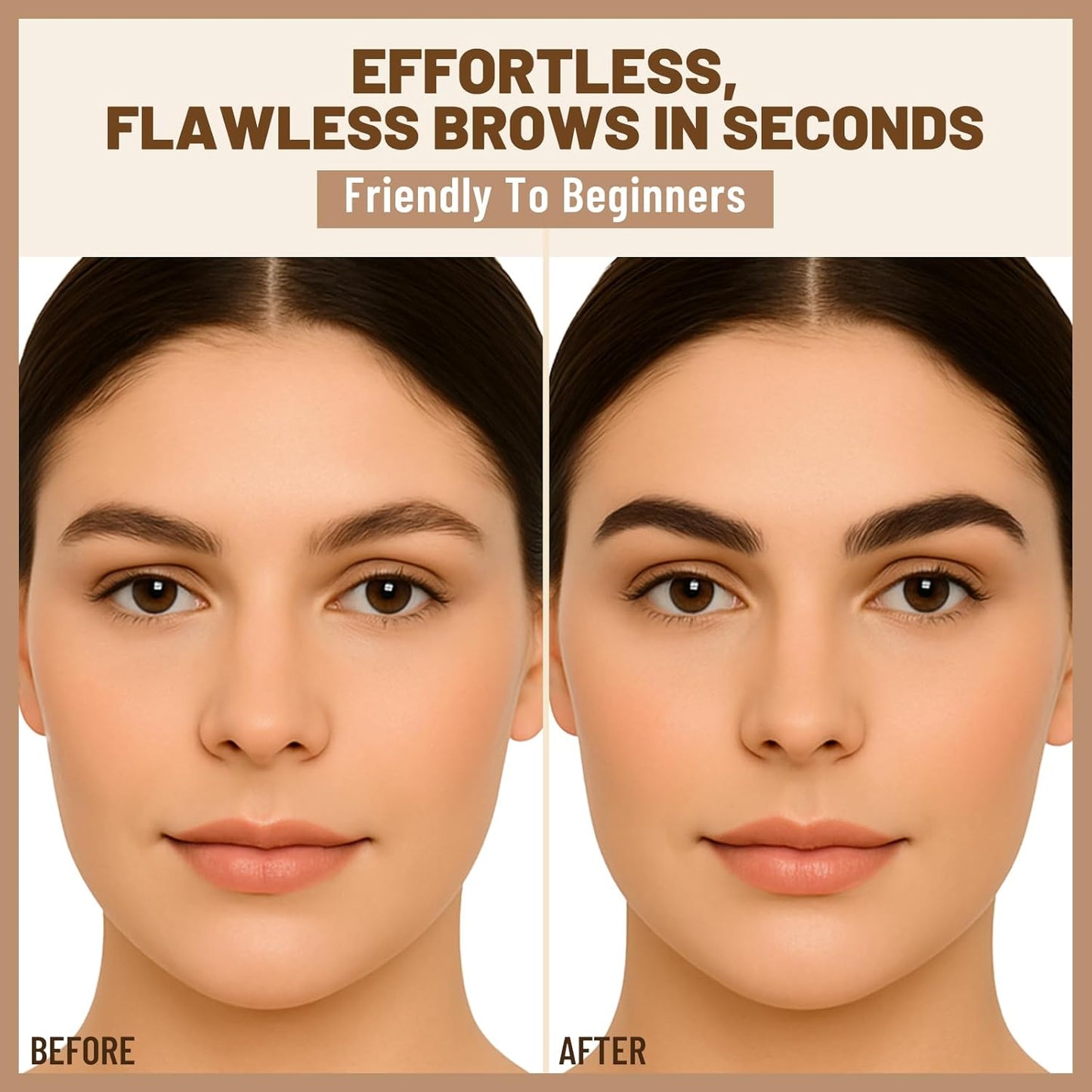 UCANBE 25PCS Eyebrow Stamp Stencil Kit With Dual-Color Eyebrow Stamp Pomade,20 Reusable Eyebrow Stencils,Finising Powder,Brush,Eyebrow Razor,Zipper Pouch,Waterproof Eye Brow Stamping and Shaping Kit05