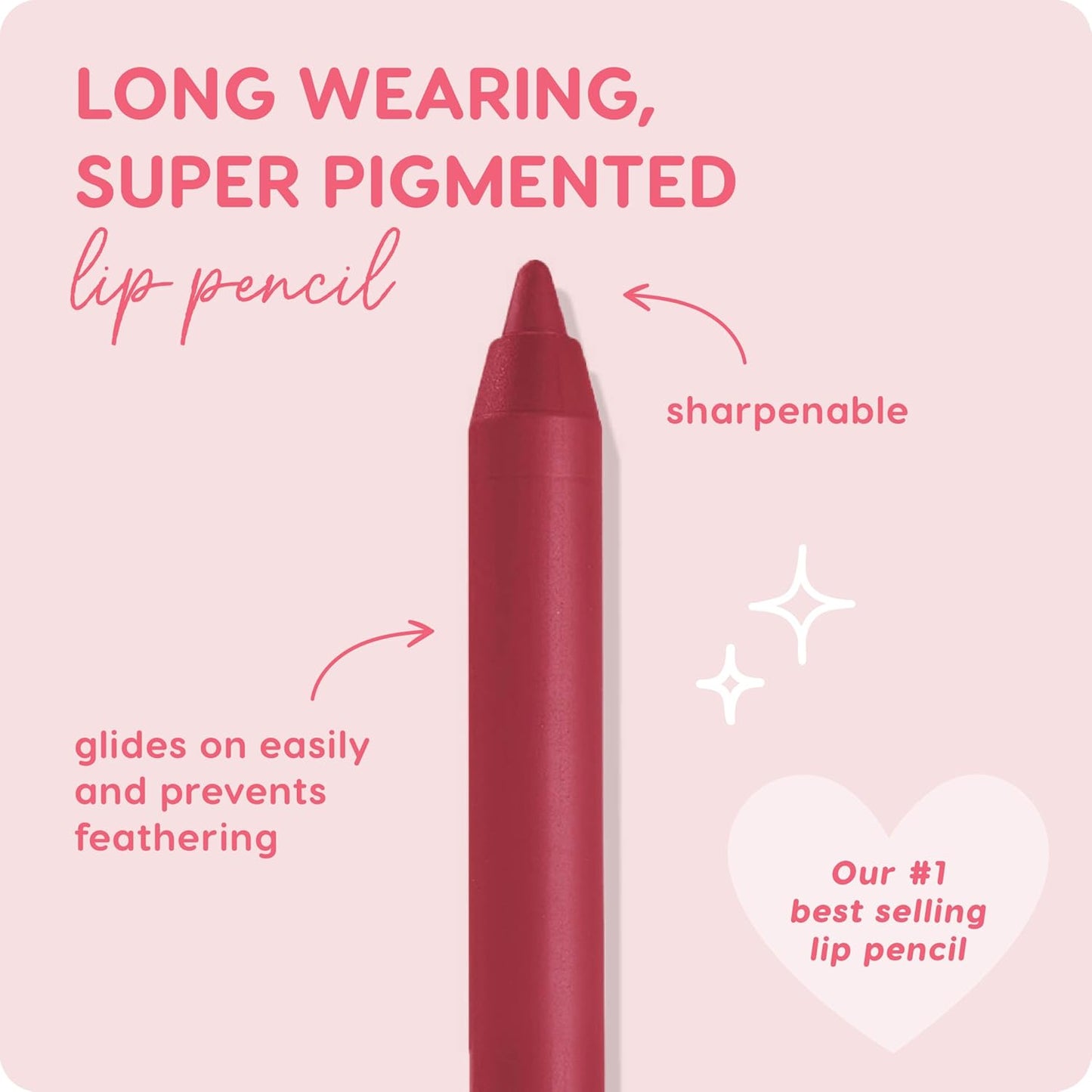 ColourPop Lippie Lip Pencil - High-Pigment, Long-Lasting Lip Liner - Sharpenable Lip Liner Pencil for High-Impact Lip Color - Vegan, Cream Formula with Precise Application - Bichette (0.04 oz)