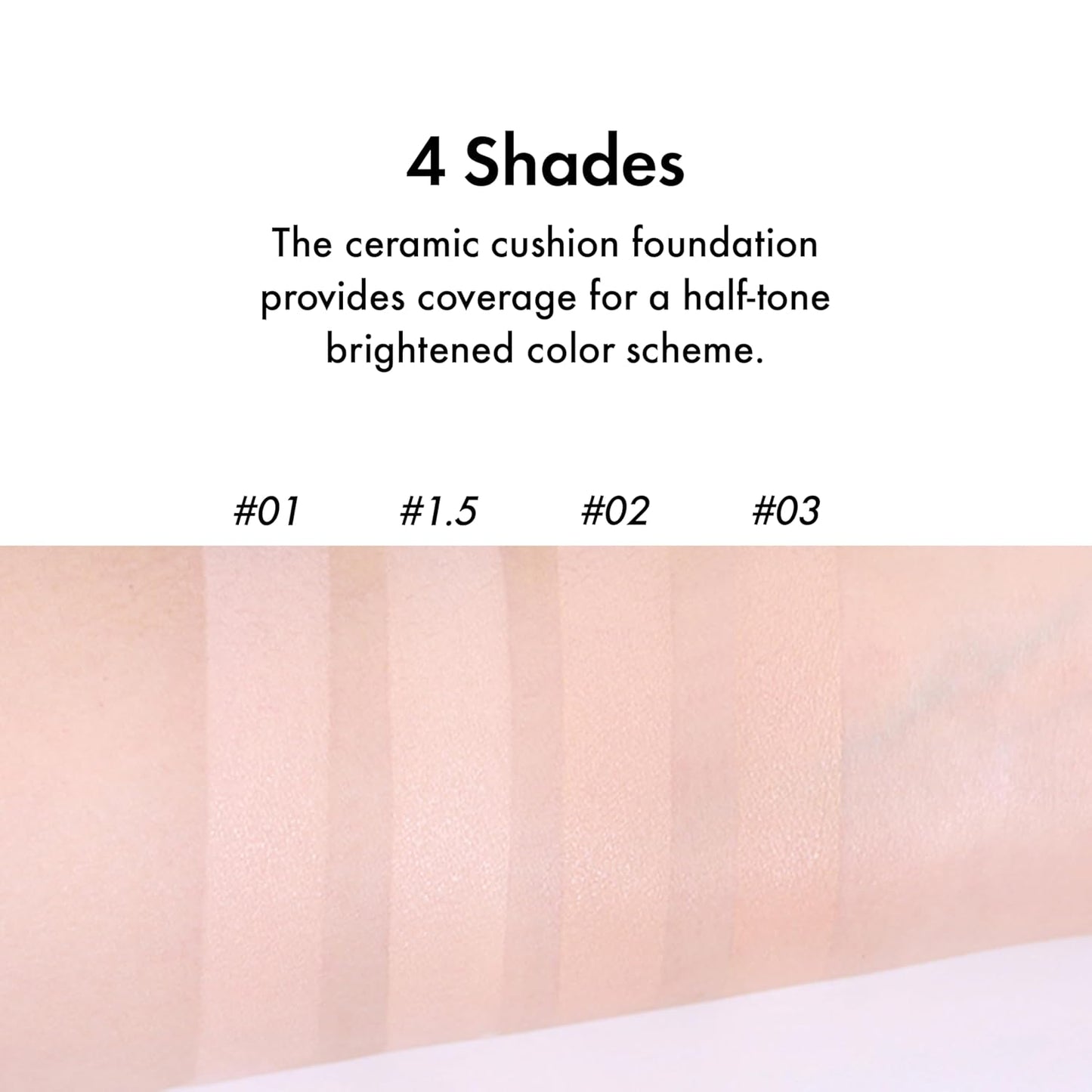 Amuse SEOUL Ceramic Skin Perfector Cushion Foundation Refill | Long-lasting, Lightweight, Semi-matte, Flawless Coverage, Hypoallergenic, Korean Beauty, Vegan(15g / 0.52 oz.) ([REFILL] 01 PORCELAIN)