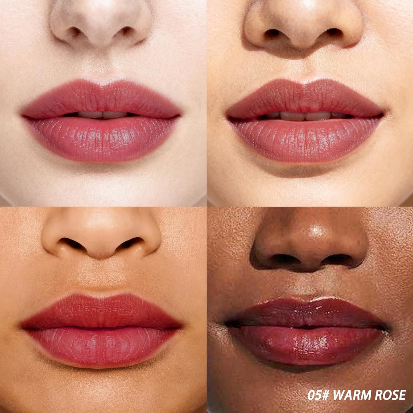 Lip Stain Peel Off, All Day Lip Liner Tint with Tweezer, Long Lasting Waterproof Transfer-Proof, Matte Lip Stains Makeup, Highly Pigmented Color, Warm Rose