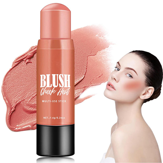 Cream Blush Stick Makeup,Blush Stick for All Skin Tones,Easy to Color,Soft Long Lasting Lightweight Blush Face Makeup Stick,Waterproof Multi Stick for Cheeks & Lip & Eyes（#103）