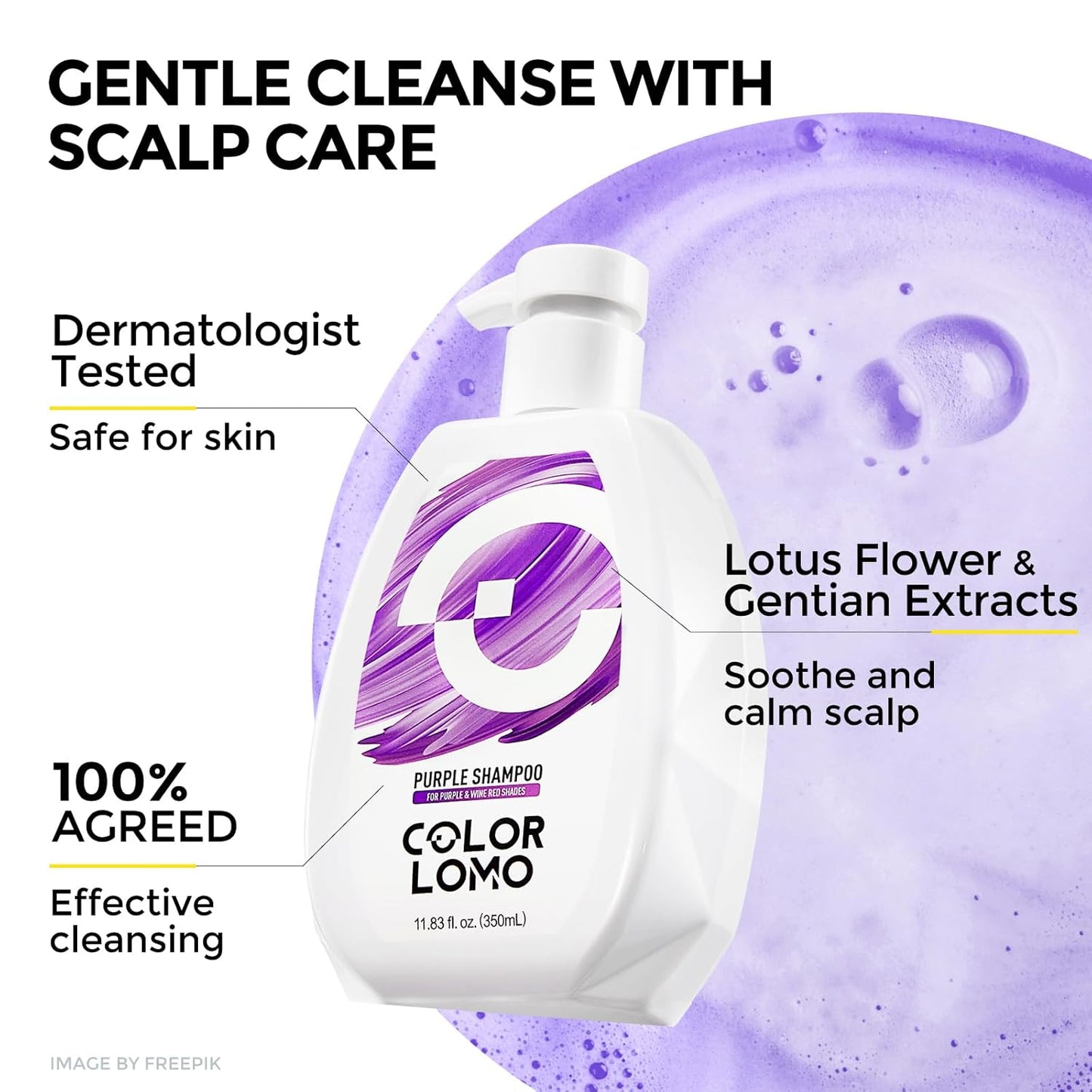 Ultra Color Safe Shampoo | Help Prevent Fading & Provide Subtle Color Replenishment | Prolong Color Vibrancy and Enhance Shine | Vegan & Cruelty-Free Formula | For Purple Color Treated Hair