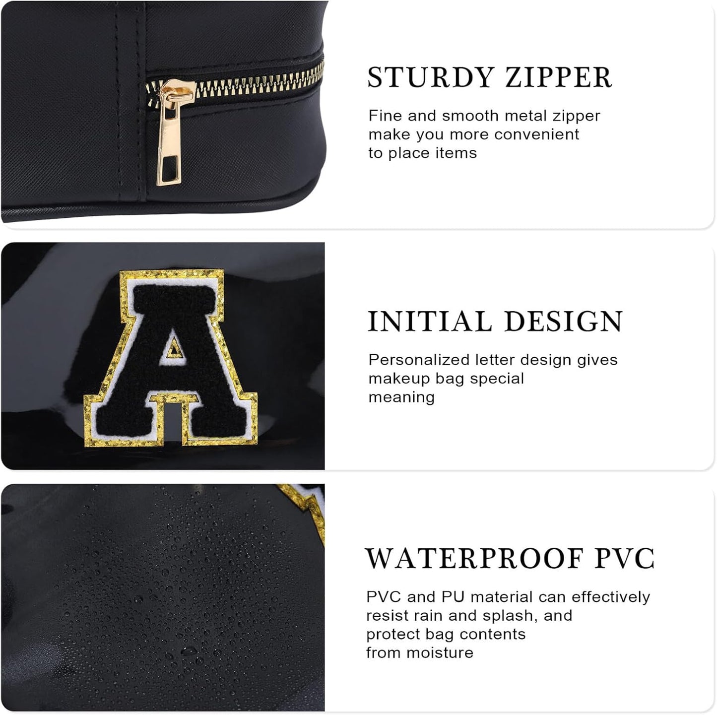 YOOLIFE Birthday Gifts | Initial Birthday Gifts for 3 4 5 6 7 8 9 10 11 12 13 Year Old Girls Clear Makeup Bag Cosmetic Travel Beach Bag Car Organizer Essentials for Women Men | Gifts for Girls Kids M