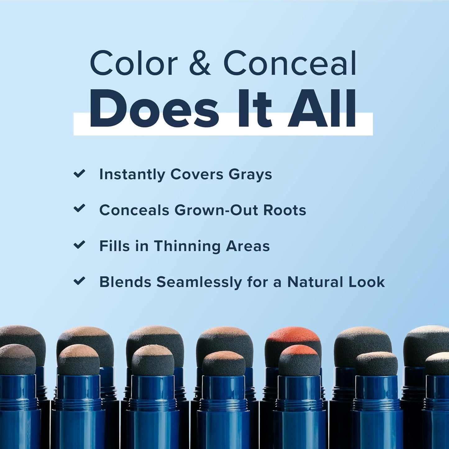 TRUHAIR Color & Conceal Waterproof Root Touch Up Hair Color Concealer - Hair Cover up for Gray Coverage and Hairline Filling - 11 Hair Colors Available (Dark Brown)