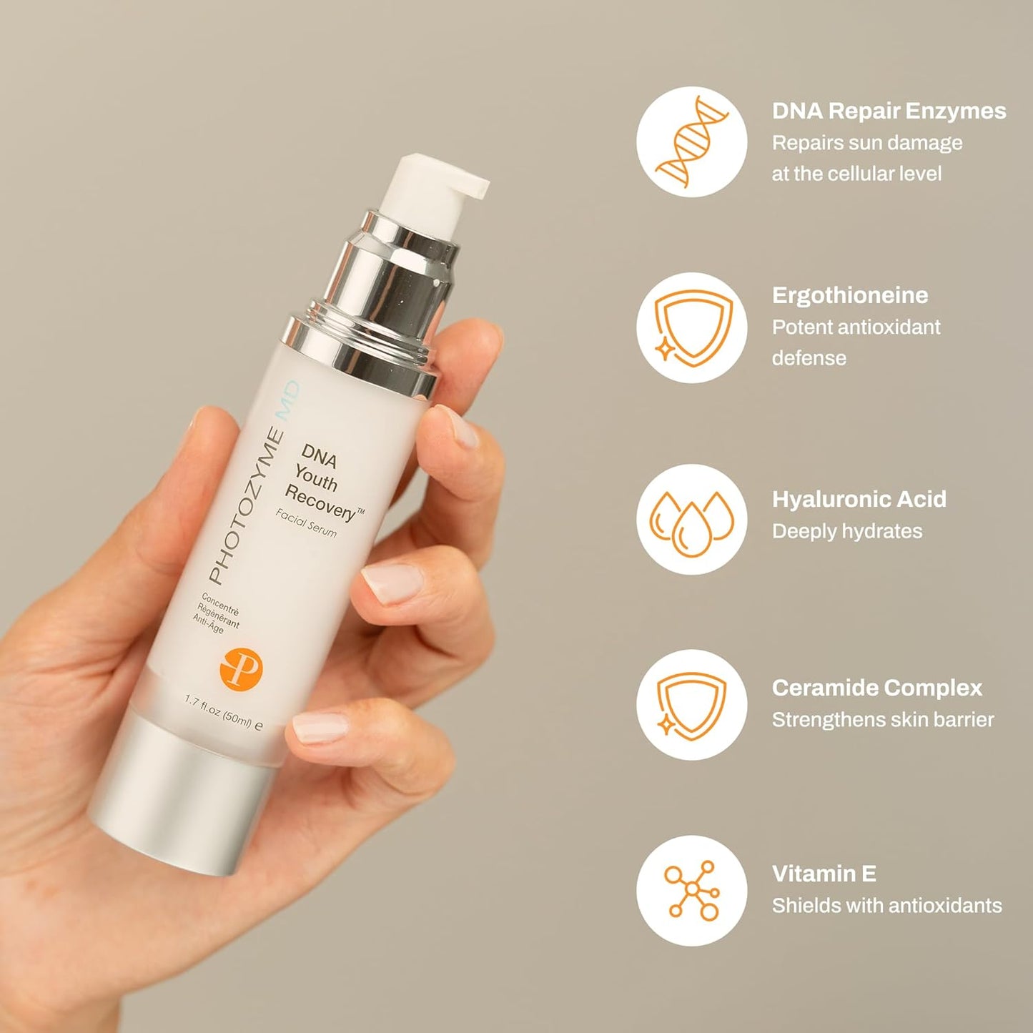 Photozyme DNA Youth Recovery Facial Serum | 0.5 Fl Oz