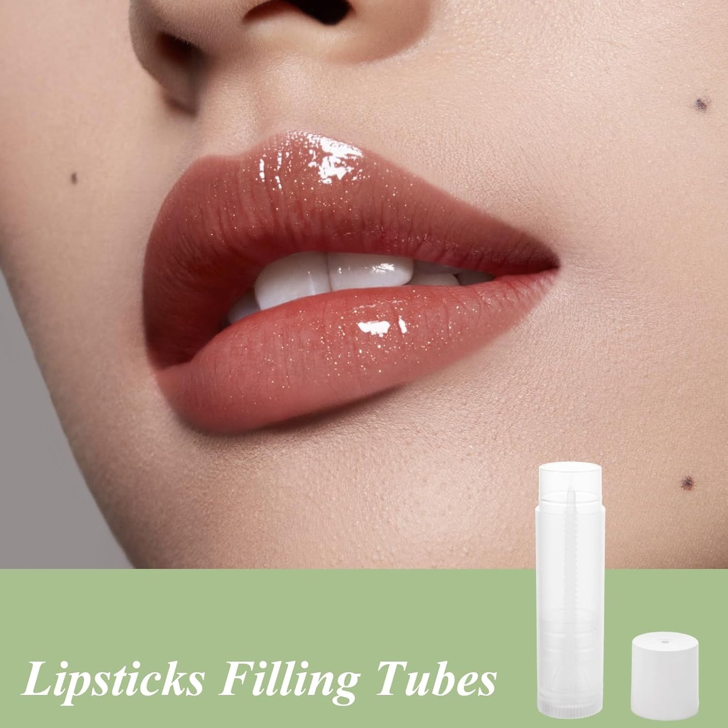 100Pcs Lip Balm Tubes 5g/5ml Empty Chapstick Tubes with Filling Tray And Spatula, Lipsticks Filling Tubes Plastic DIY Lip Balm Kit Clear Lip Balm Containers with Caps for Women Girl DIY Make Up Gift