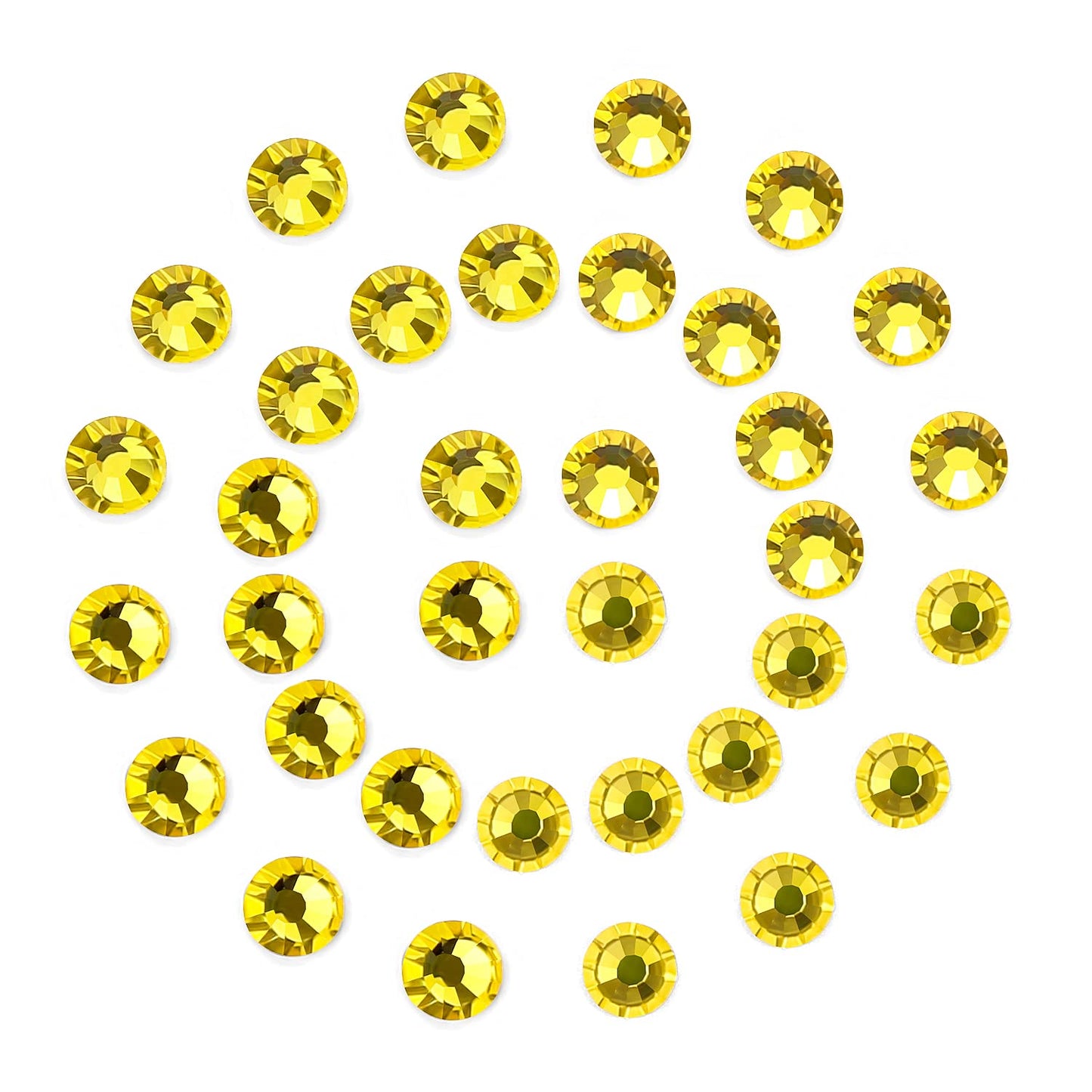 1440Pcs Lemon Yellow Crystal Rhinestones,Glass Flatback Rhinestones Gemstones for Nail Face Makeup Art Crafts Clothes Decoration -(SS20, 4.8mm,Lemon Yellow)