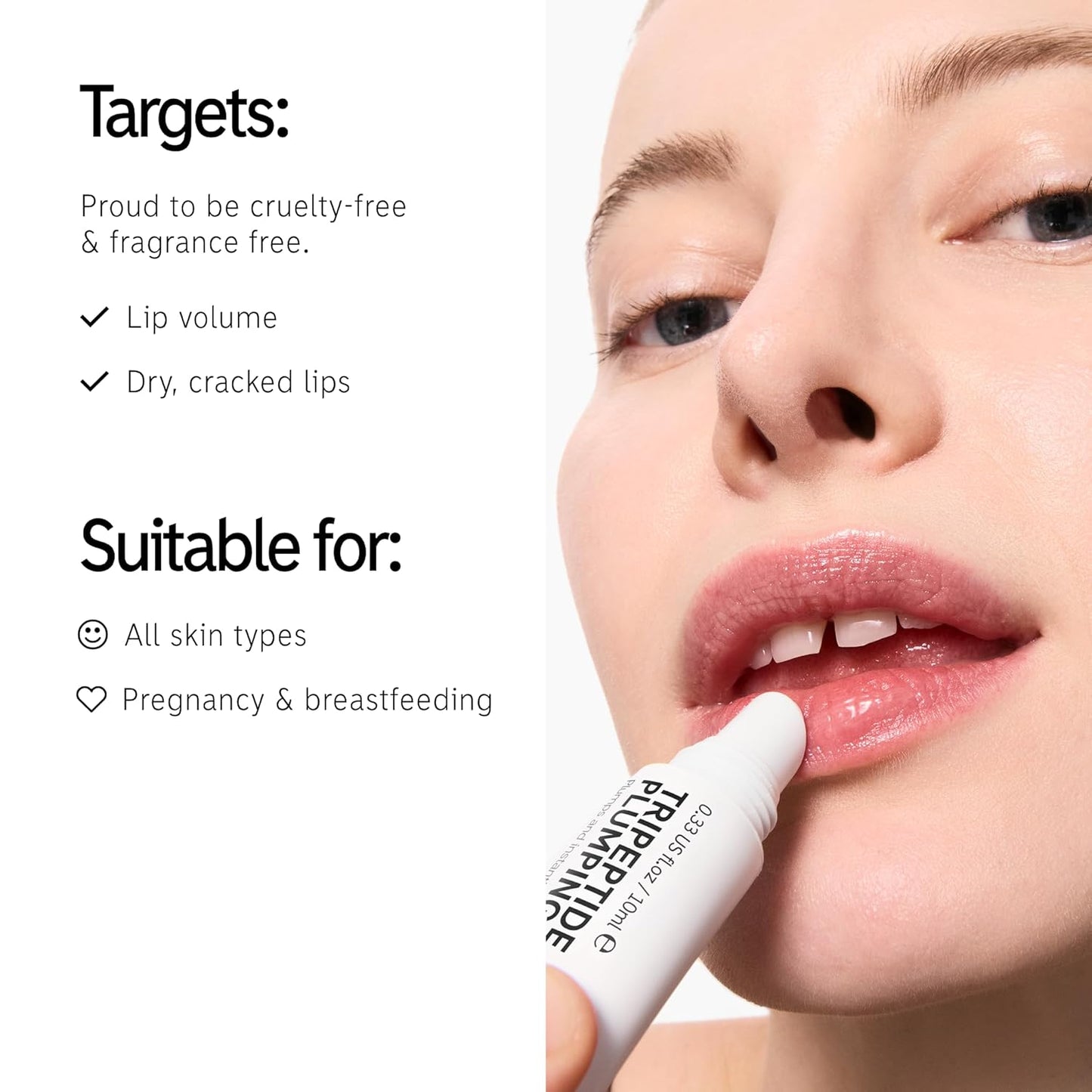 The INKEY List Tripeptide Plumping Lip Balm 10ml, Clinically Proven Plumping Tinted Lip Care, Hydrates Dry Cracked Lips, Vegan & Cruelty Free, Berry Tint
