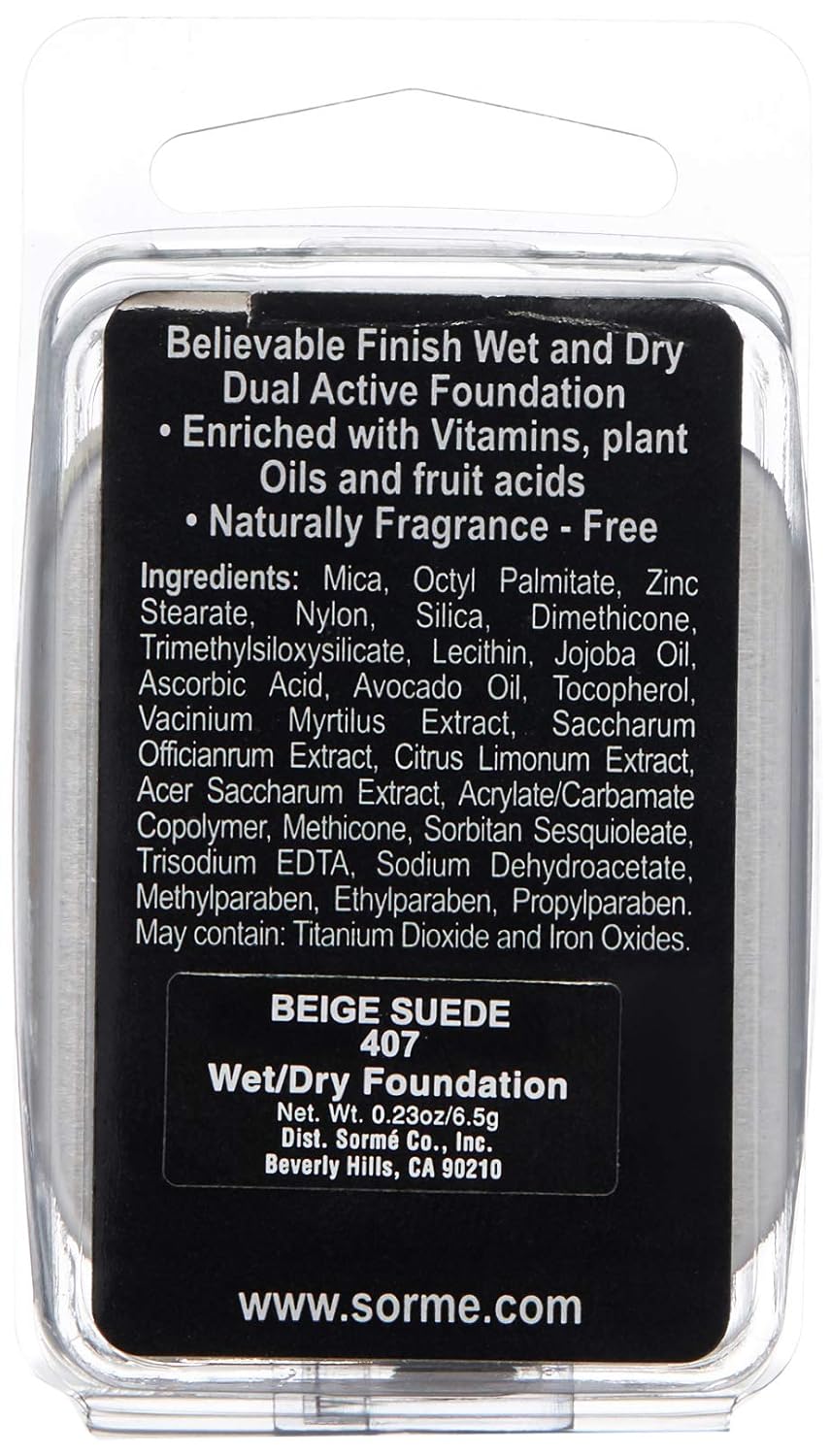 Sorme' Treatment Cosmetics Believable Finish Dual Active Foundation Refill, Beige Suede