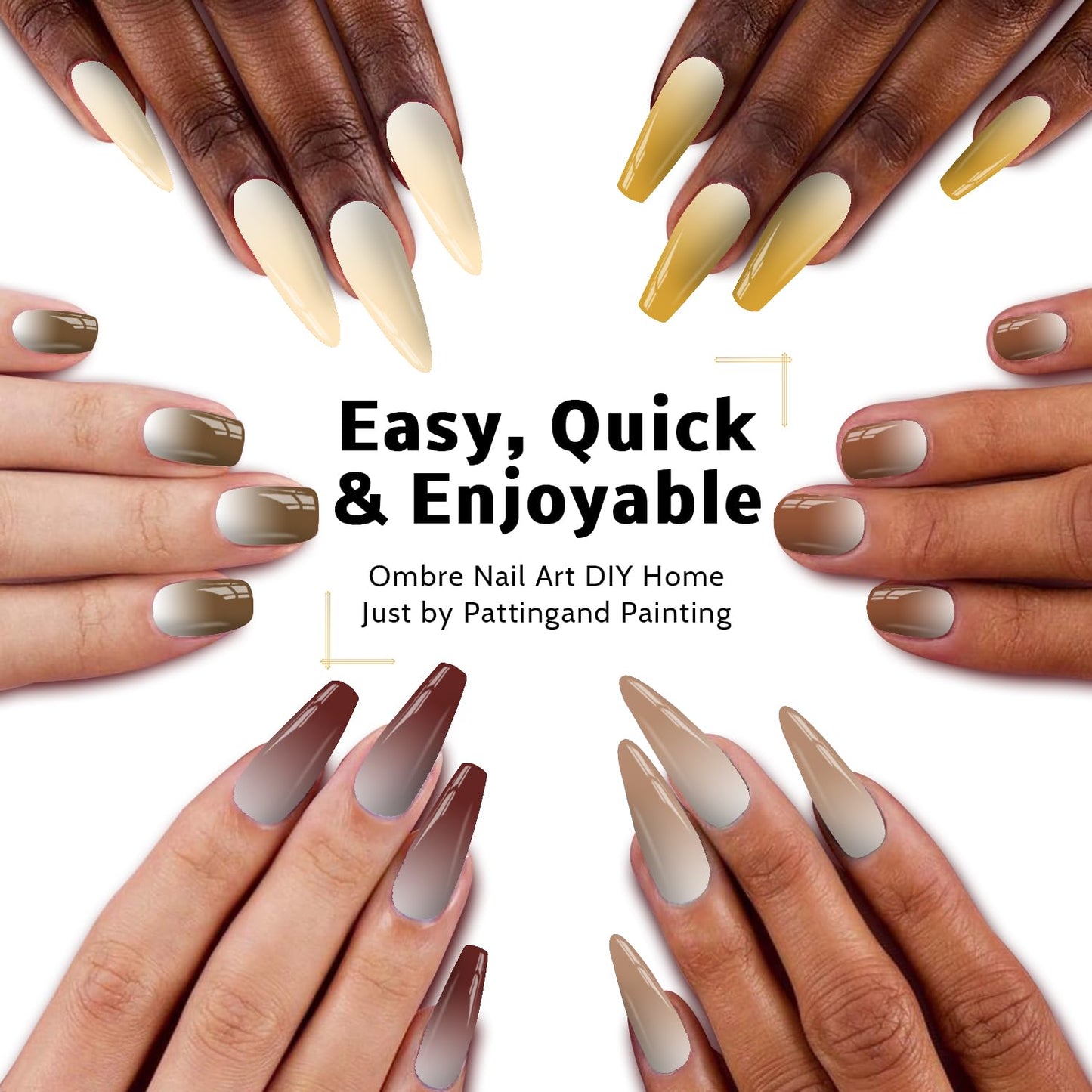 Sponge Pat Paint Nail Gel & Tools Kit, 9 Colors Ombre Nails Gradient Gel Nail Blush Blooming Aura Nails Drawing Stripper Floral Painting Nail Art, No Wipe, UV/LED Curing (9 Colors Set B)