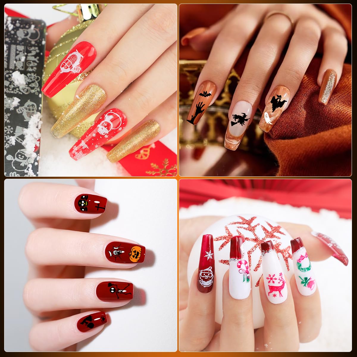 Biutee Gel Nail Stamping Kit with 8 Colors Nail Stamping Polish Gel Nail Stamping Plates 10PCS Nail Stamp Plates Nail Stamper Starry Sky Lace Flower Leaves Animal Nail Stamping Kit Nail Design