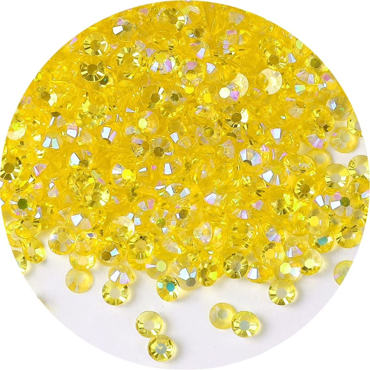 720 Pcs SS30 6mm AB Flatback Rhinestones for Nails Art Crafts Transparent Glitter Round Gems Crystals DIY Clothes Shoes(Clear Citrine AB)