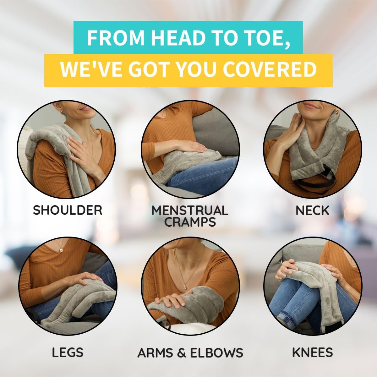 Microwavable Heating Pads For Neck Pain Relief, Back Pain, Shoulder Pain Relief - Microwave Heating Pad For Cramps And Muscle Relief, Hands-Free Heat Pack For Tense Muscle - 3 Packs - Lavender Scented