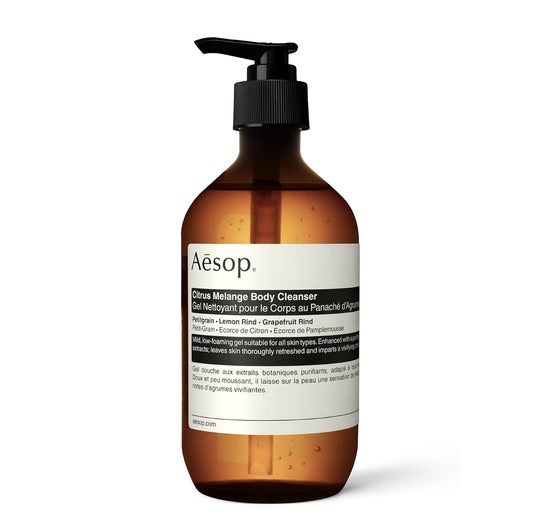 Aesop Citrus Melange Body Cleanser | Gentle Low-Foaming Gel Cleanser For Skin | Citrus Aroma with Botanical Extracts | 16.9 oz / 500 mL