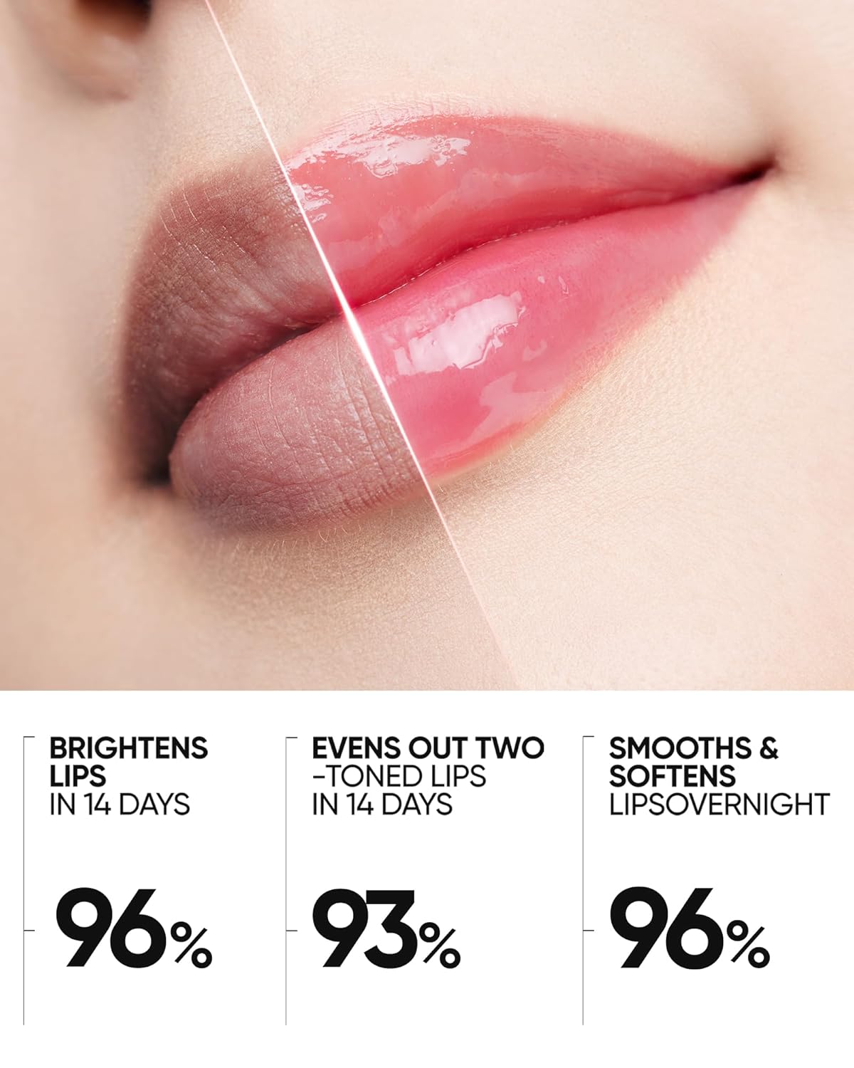 Hydrating Brightening Lip Serum, Nourishing Hydration Tinted Lip Stain, Plumping Lip Gloss with Polypeptide Squalane (01 Baby Pink)