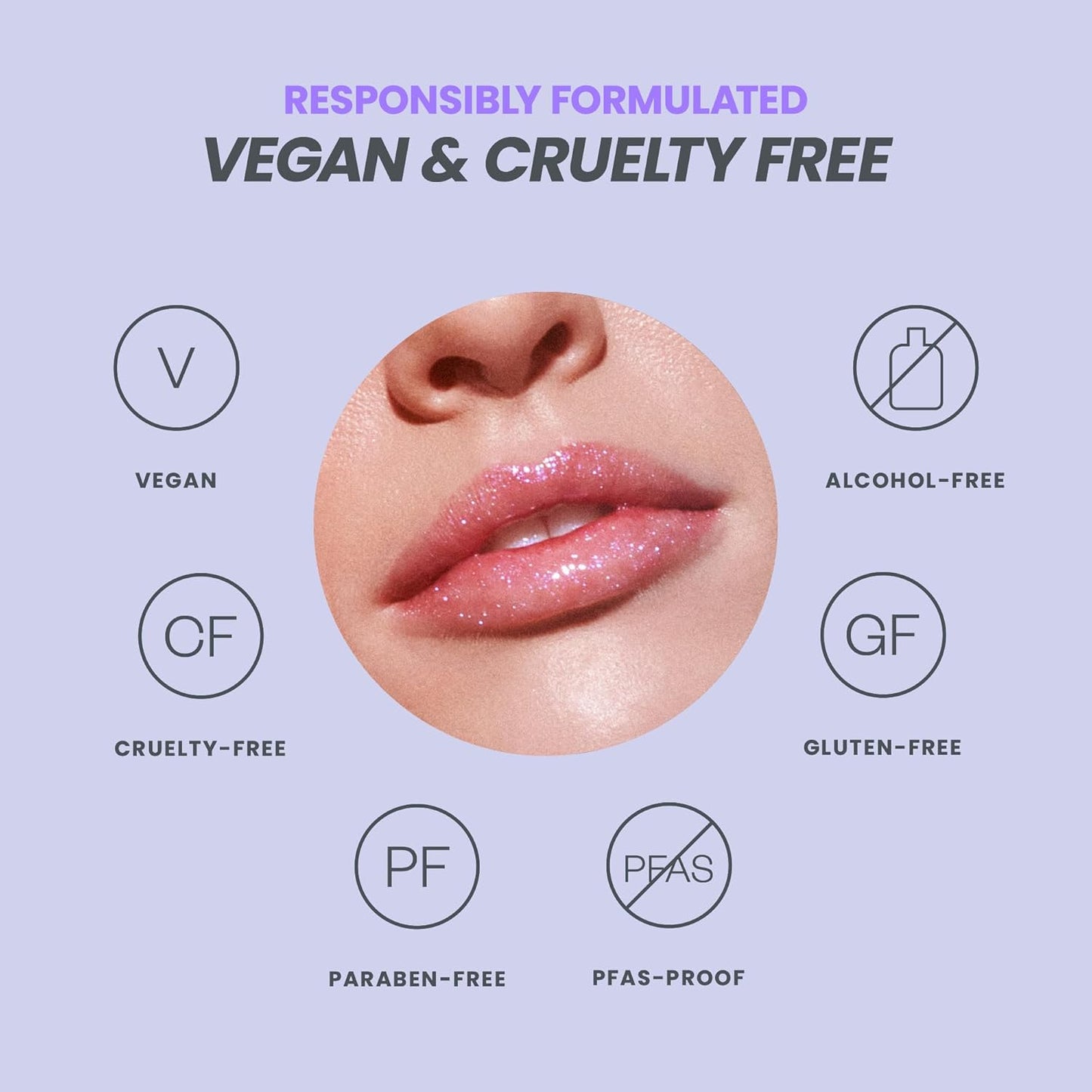 Wonderskin Lip Gloss Blading Top Gloss, Clear Glitter Lip Gloss, Hydrating and High Shine Finish Lip Makeup (Holographic)